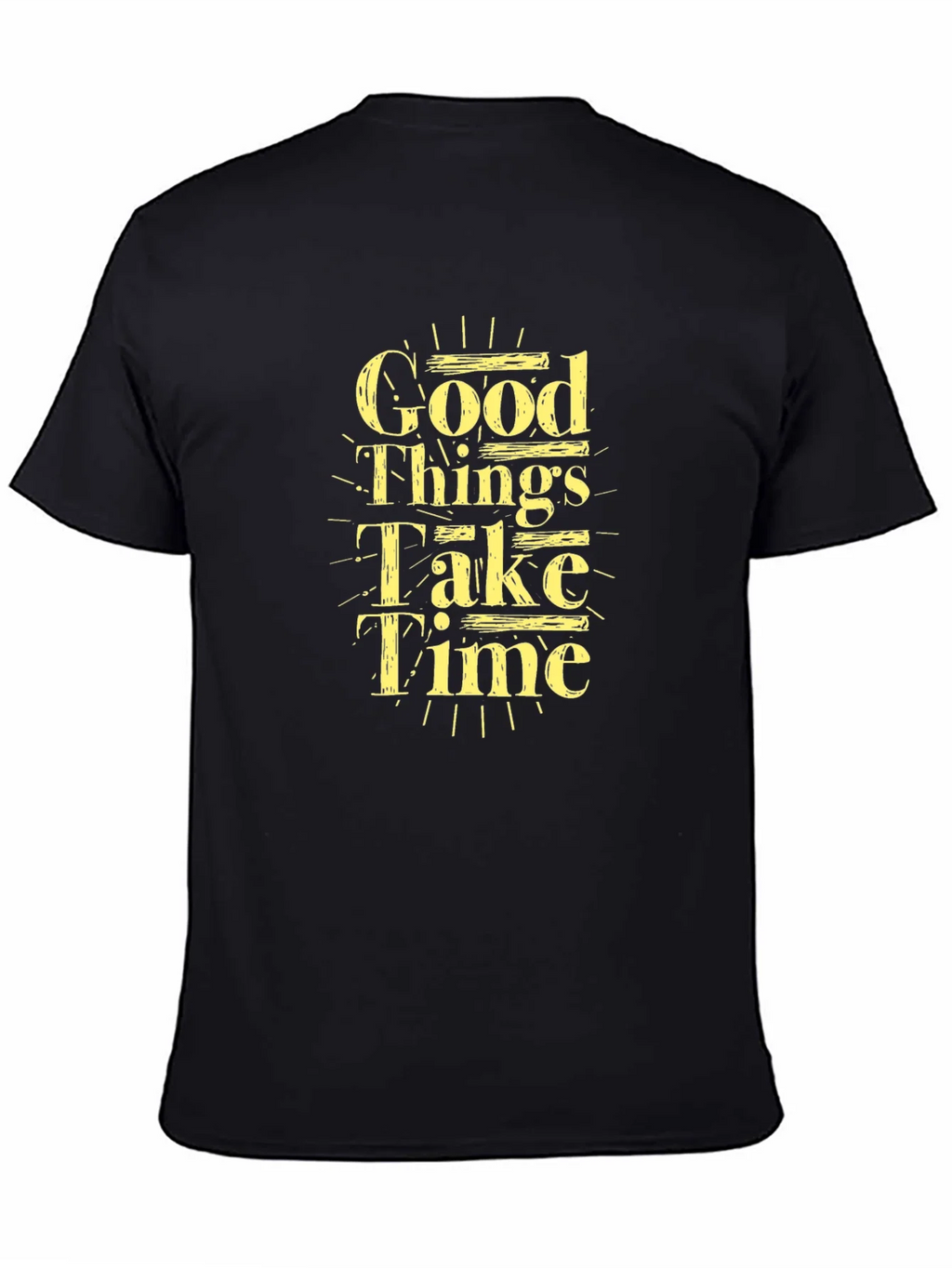Good Things Take Time Black Graphic Tee product image 4