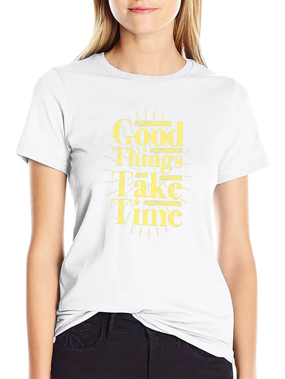 Good Things Take Time Black Graphic Tee product image 8