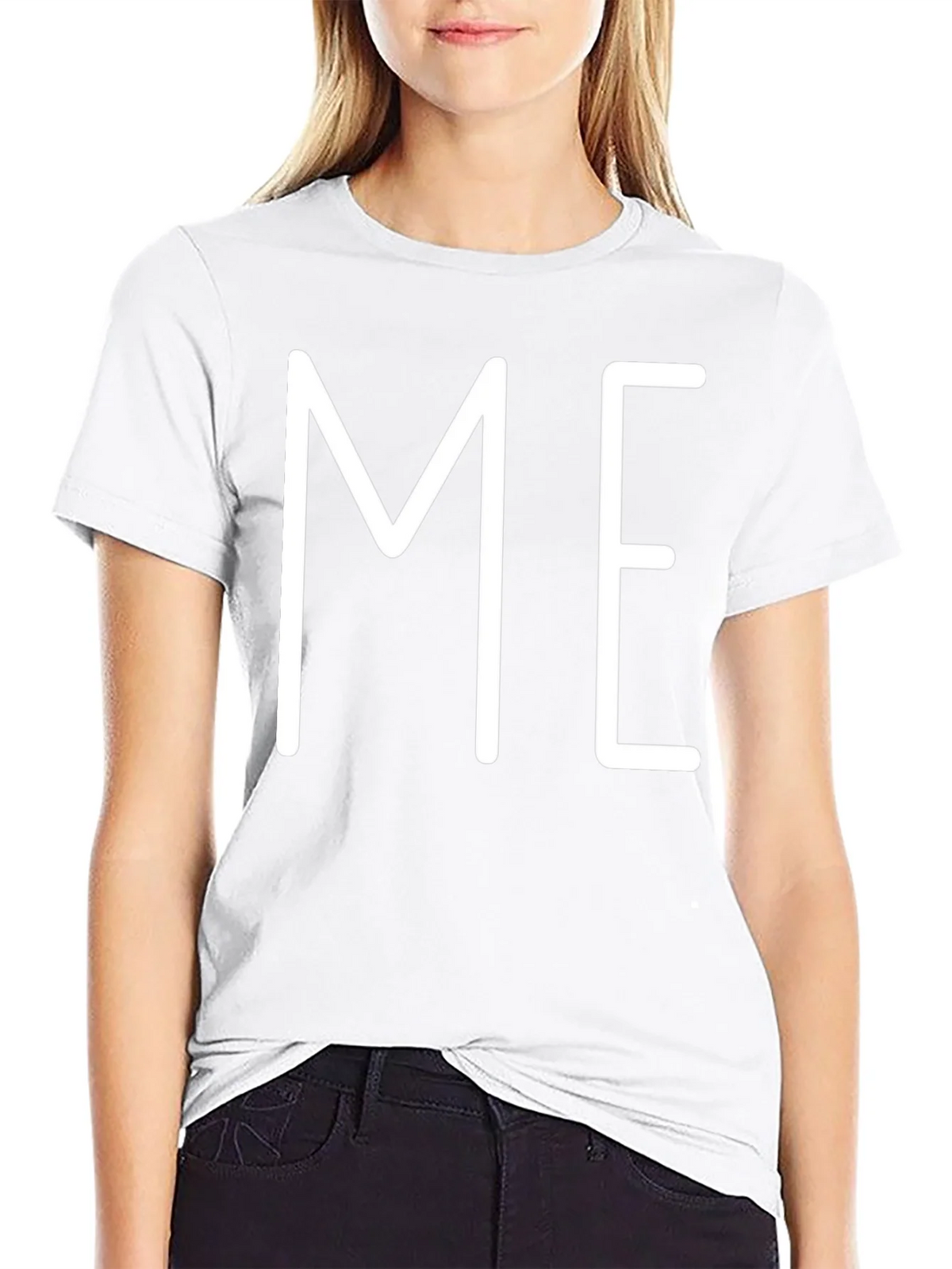 Minimalist ME Graphic Print Black T-Shirt product image 6