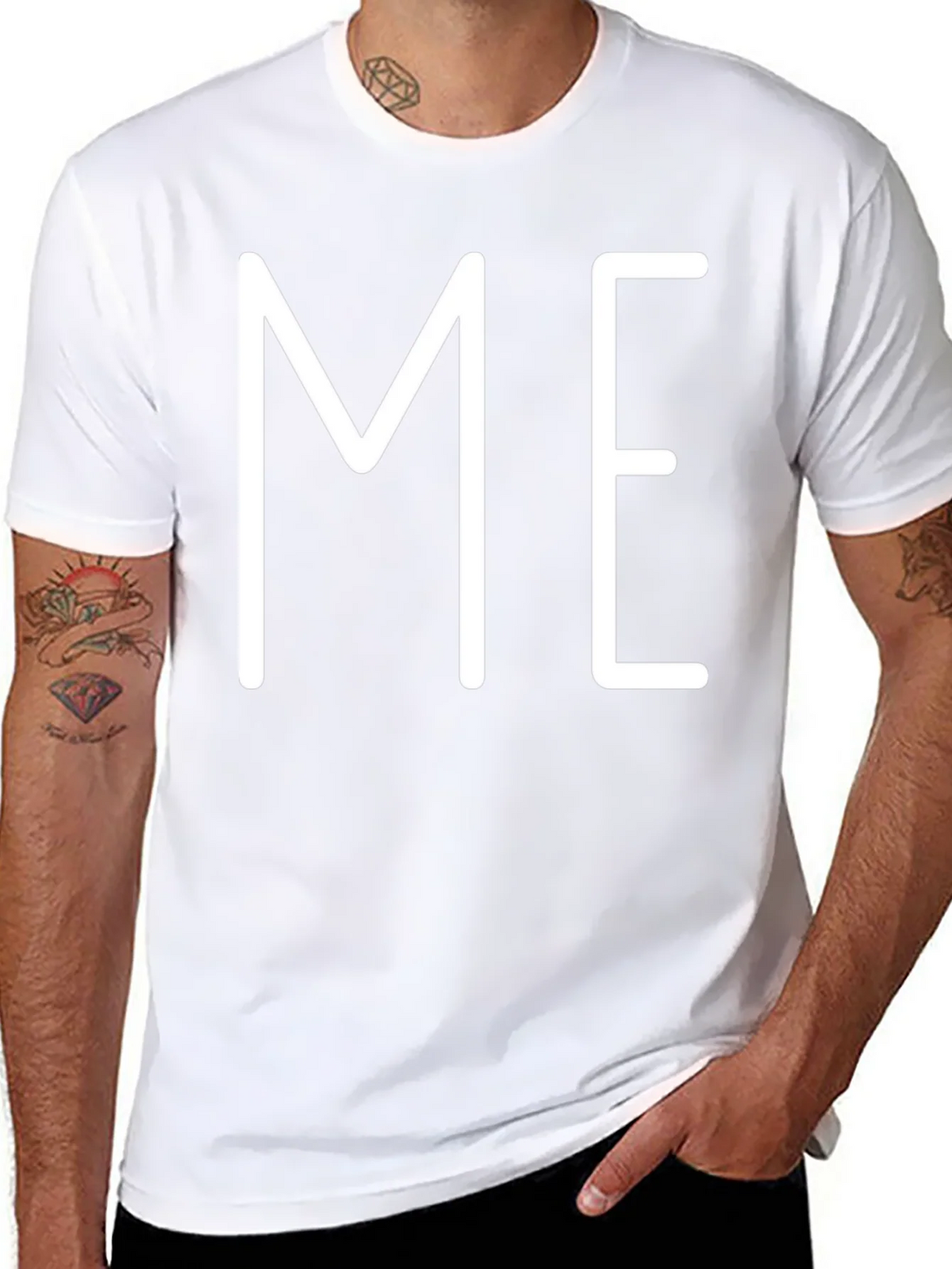 Minimalist ME Graphic Print Black T-Shirt product image 5