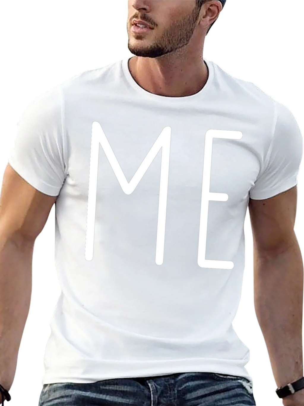 Minimalist ME Graphic Print Black T-Shirt product image 10