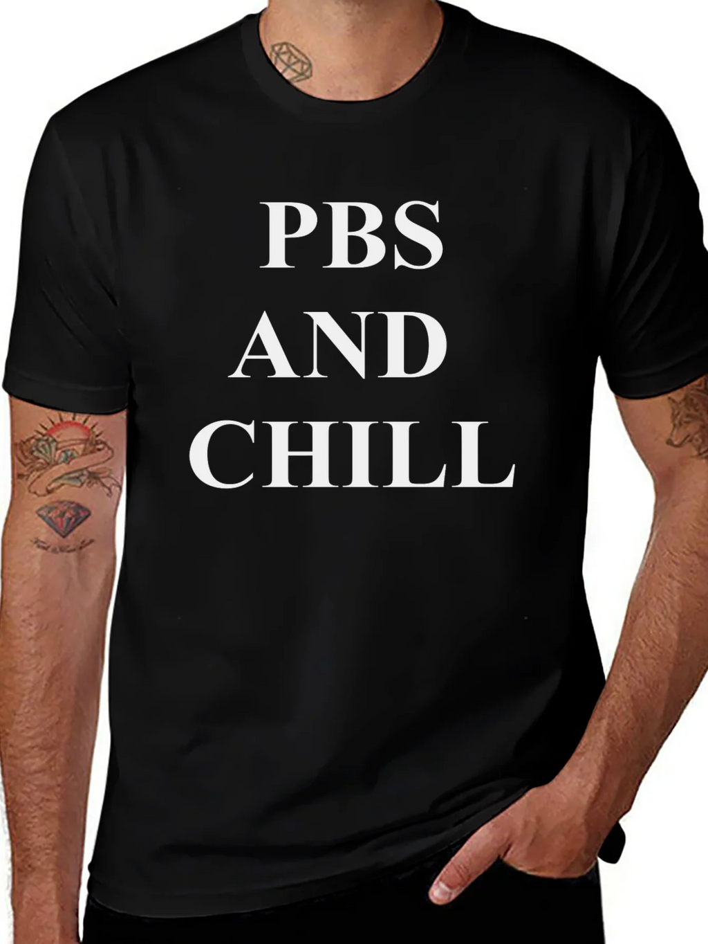 PBS and Chill Graphic Tee - Black product image 1