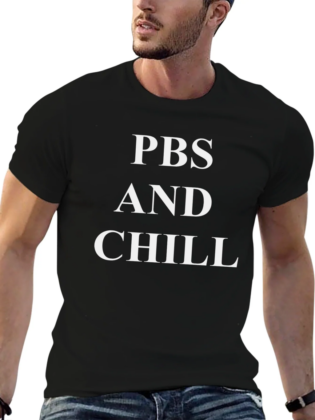 PBS and Chill Graphic Tee - Black product image 6