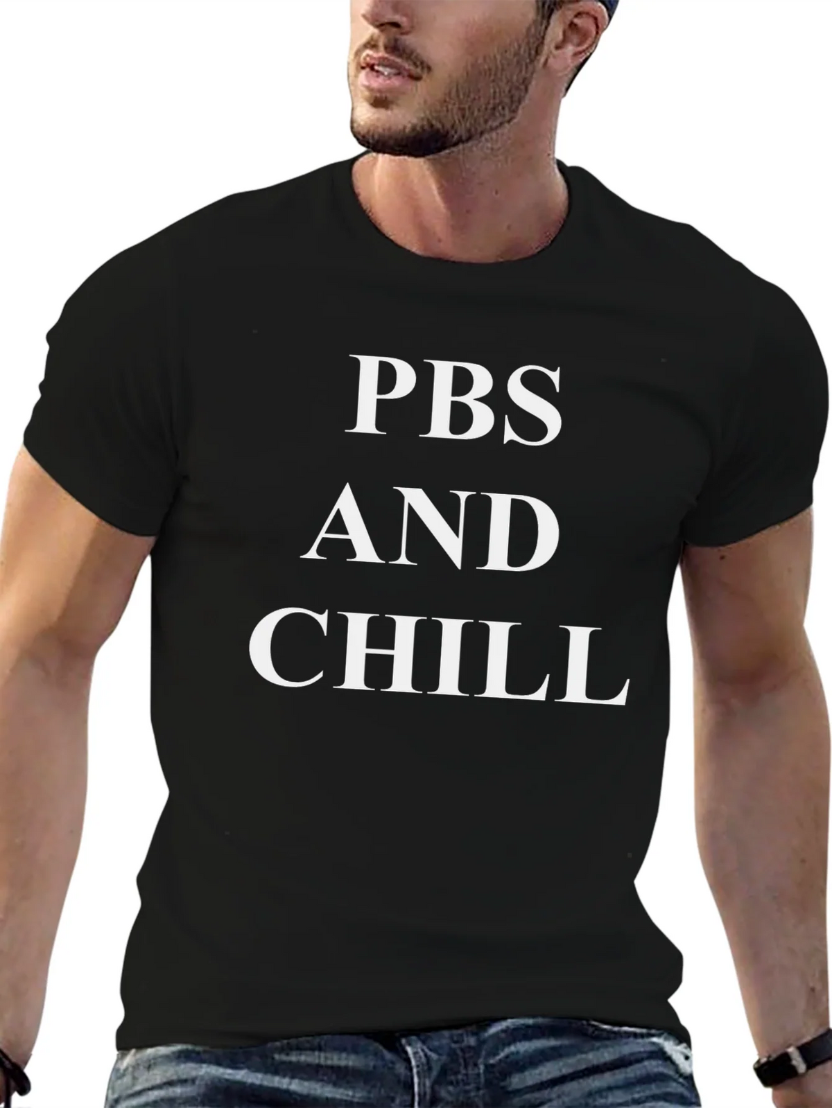 PBS and Chill Graphic Tee - Black product image 6