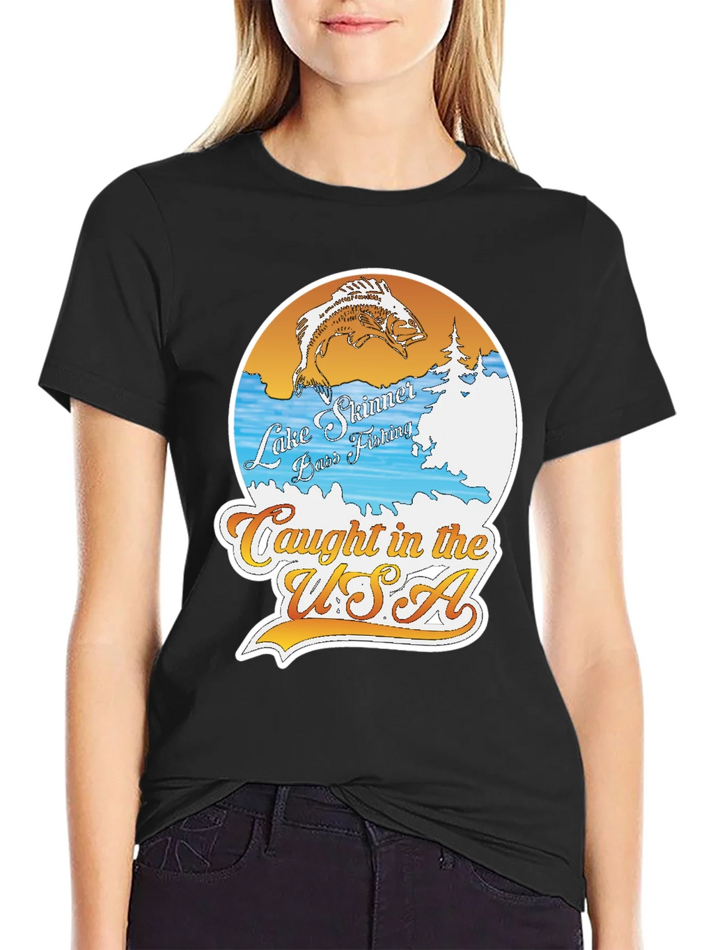 Lake Skinner Bass Fishing T-Shirt product image 2