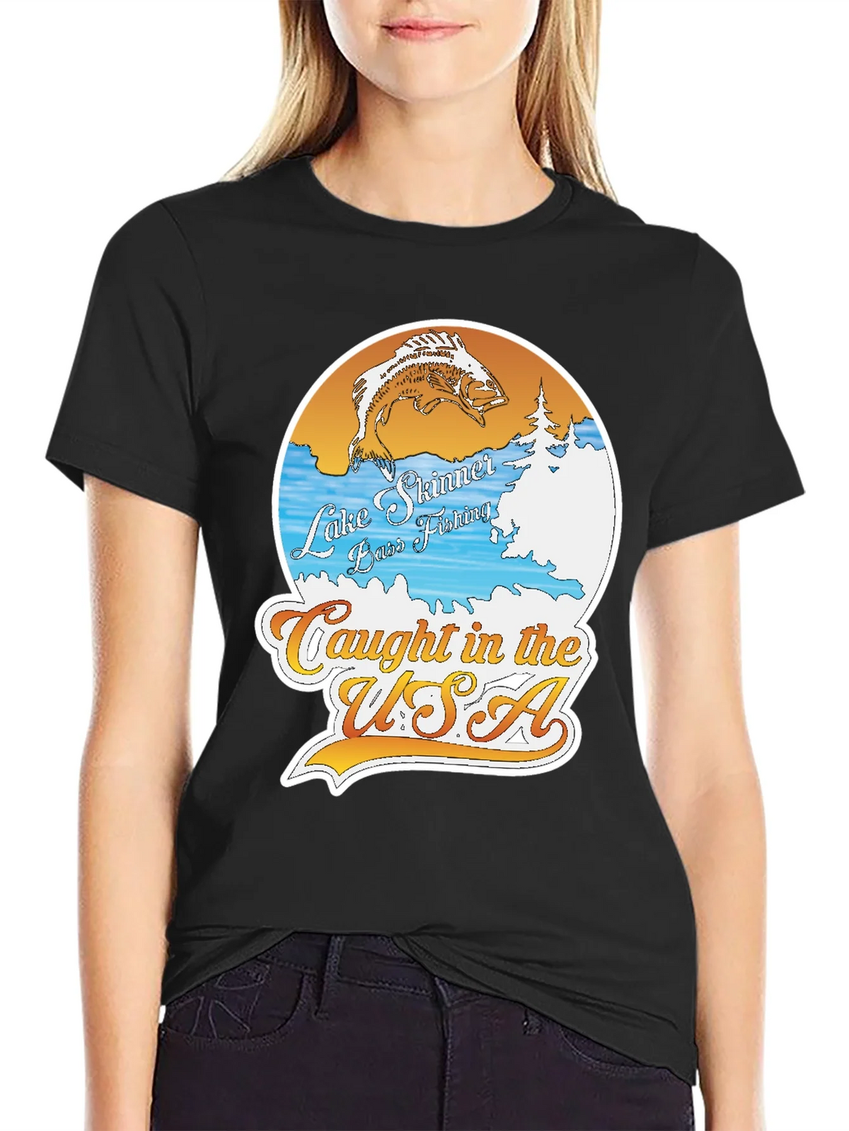 Lake Skinner Bass Fishing T-Shirt product image 2