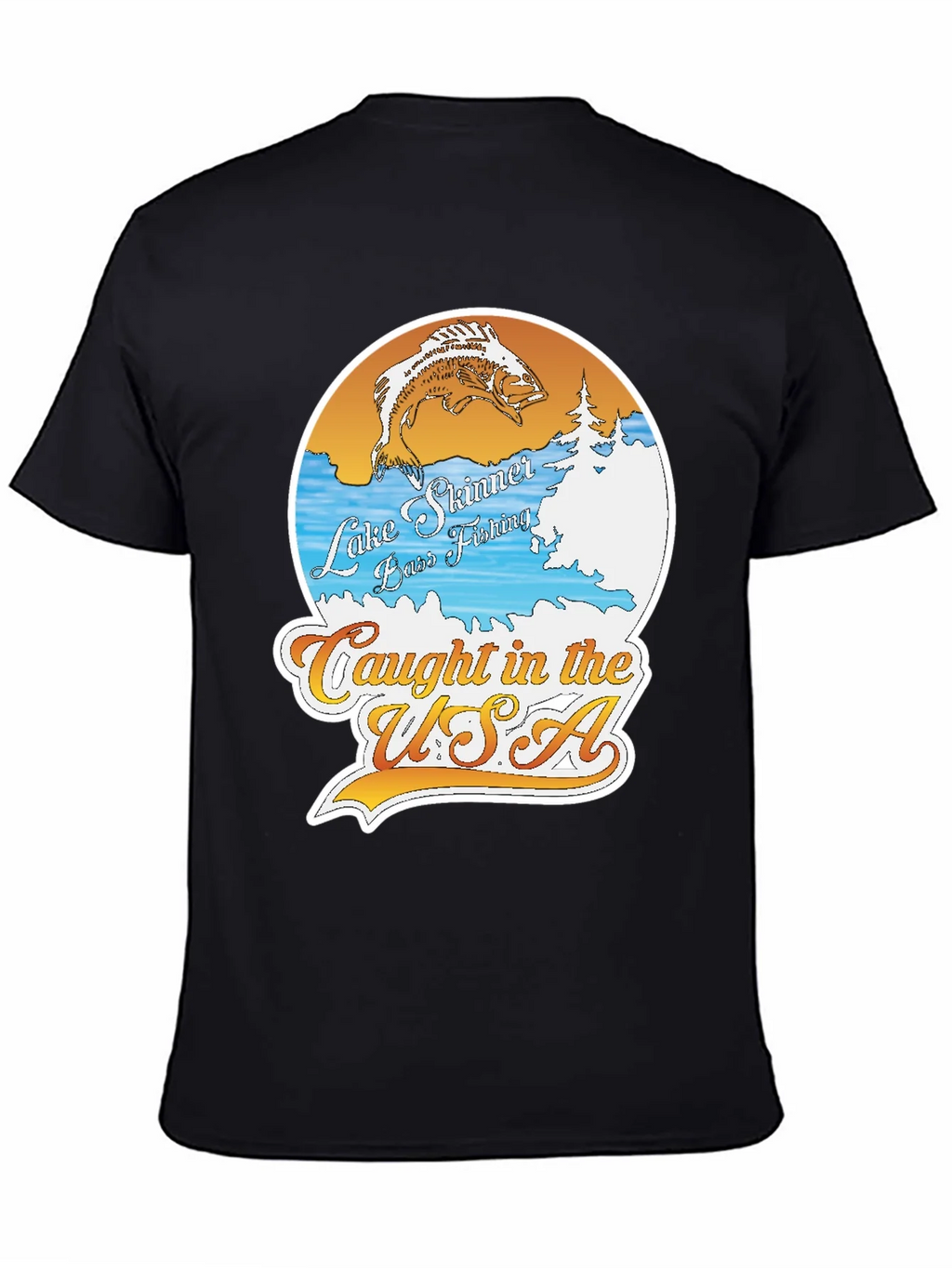 Lake Skinner Bass Fishing T-Shirt product image 4