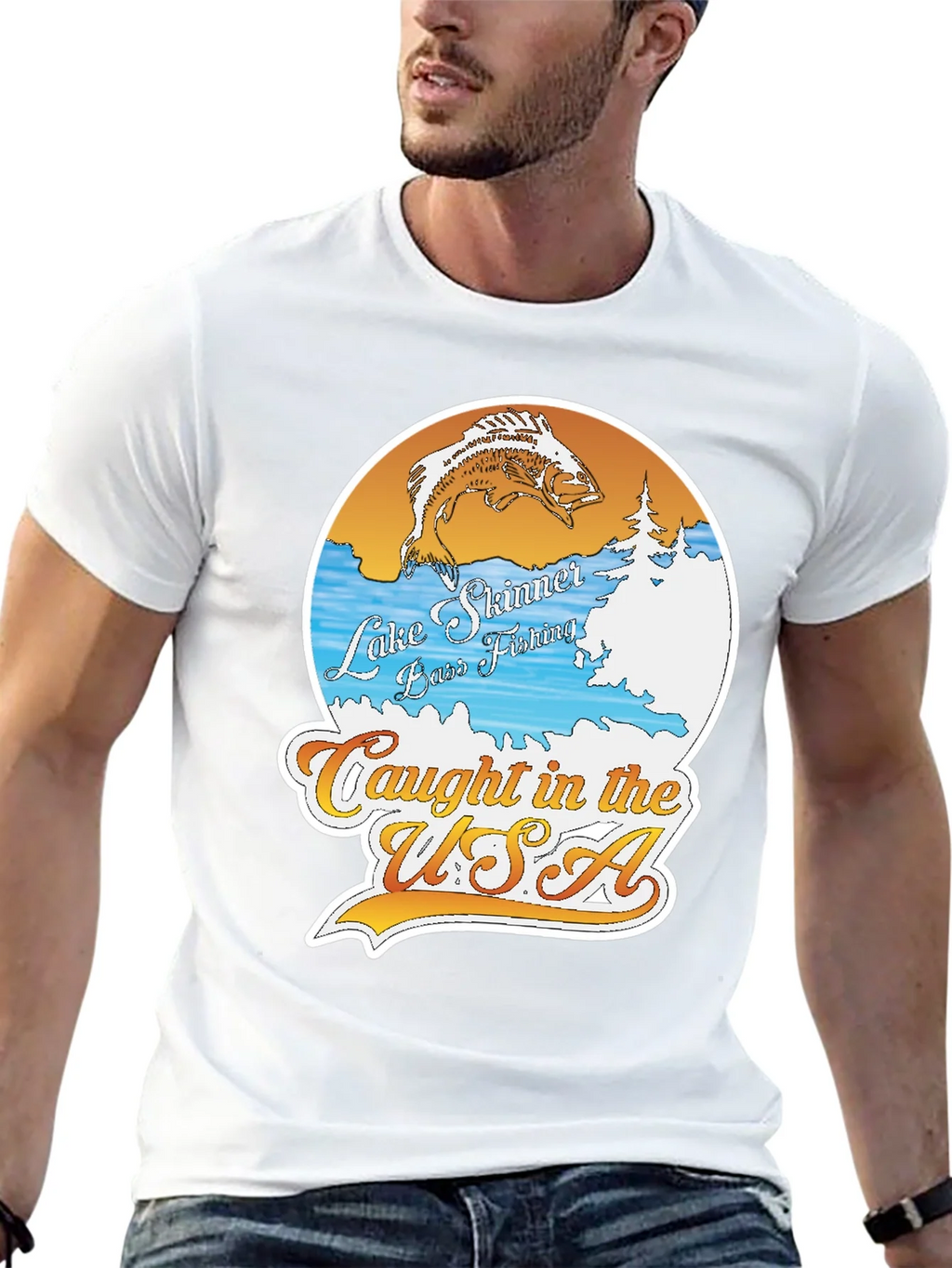 Lake Skinner Bass Fishing T-Shirt product image 12