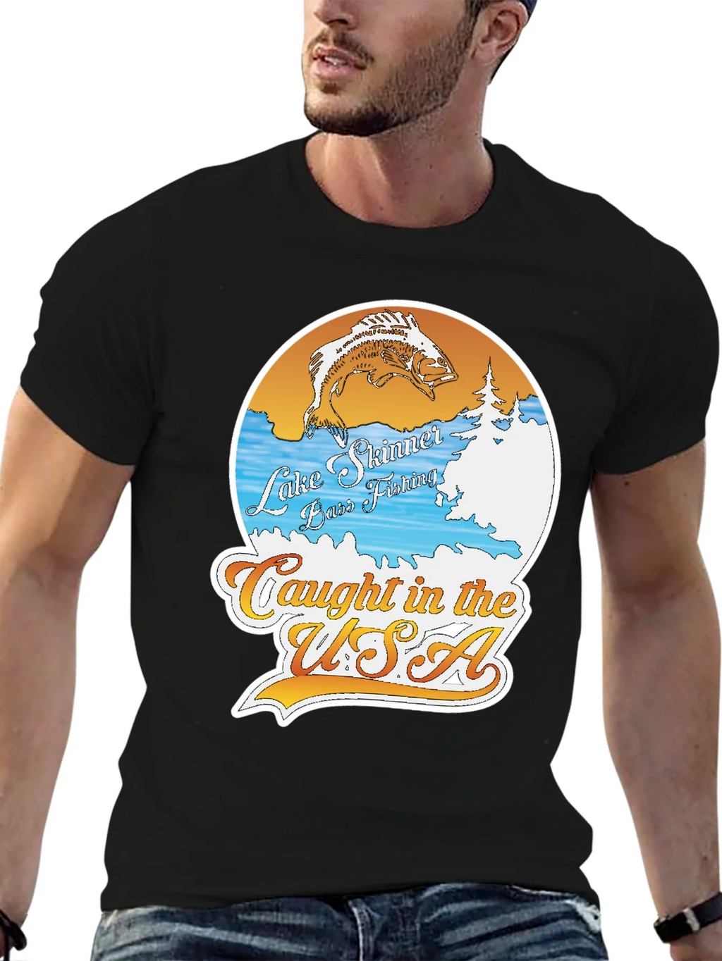 Lake Skinner Bass Fishing T-Shirt product image 6