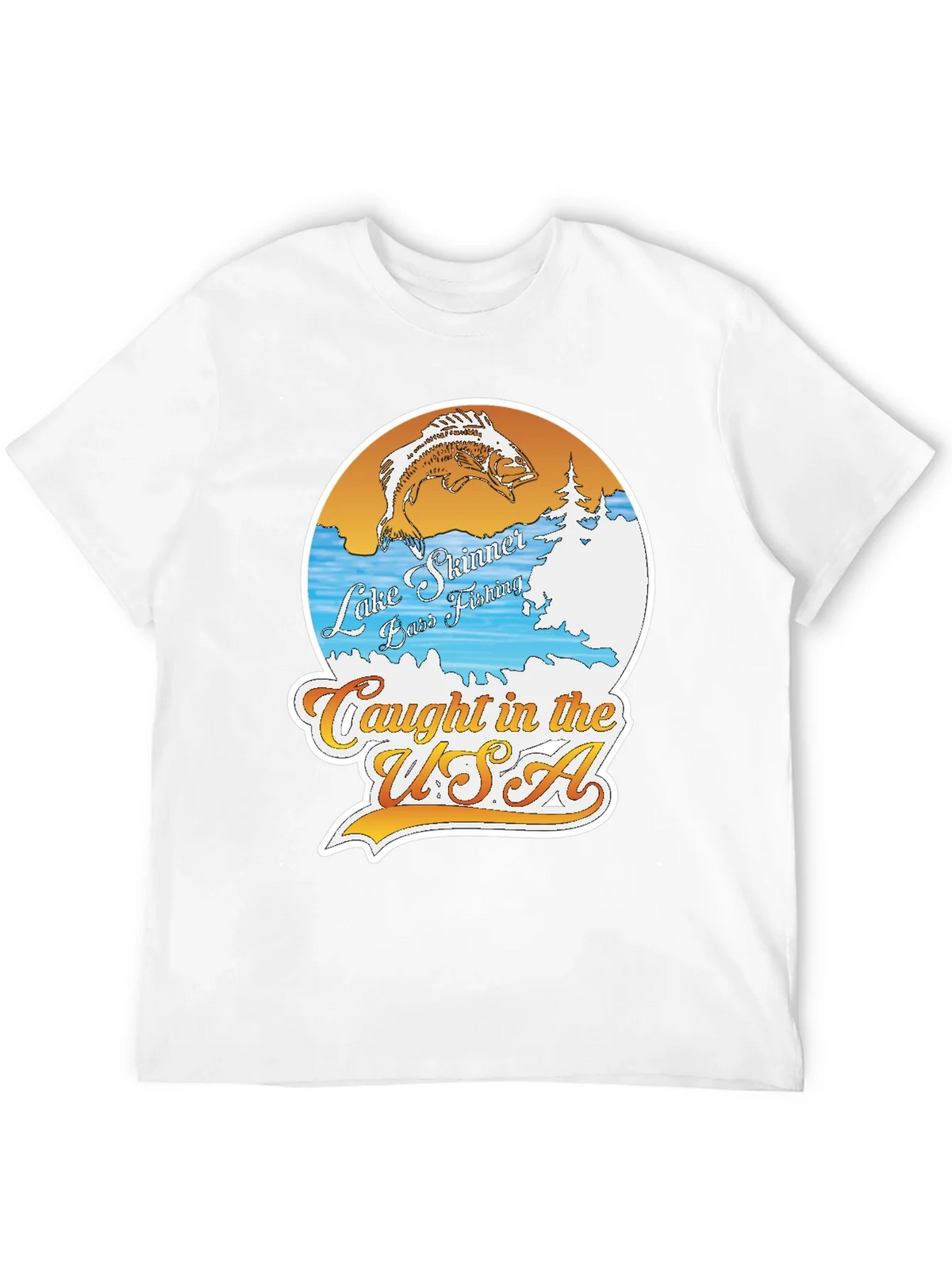 Lake Skinner Bass Fishing T-Shirt product image 11