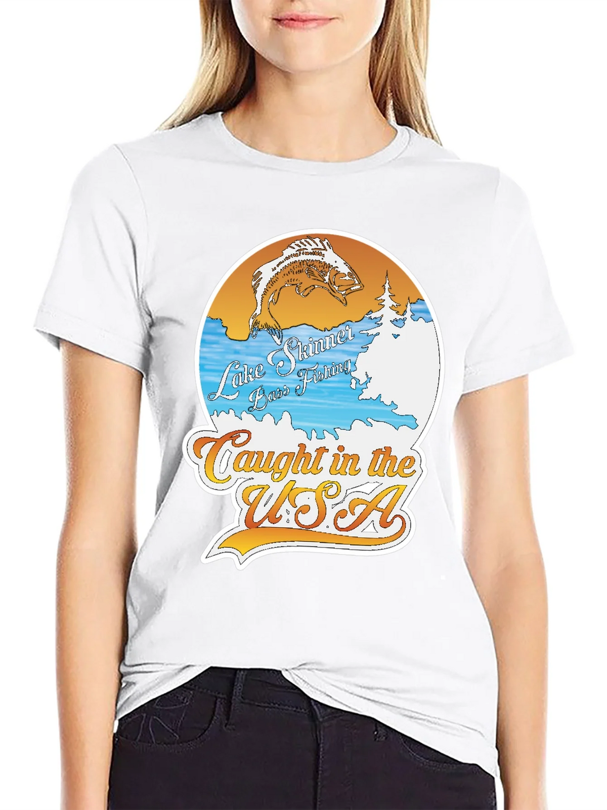 Lake Skinner Bass Fishing T-Shirt product image 8