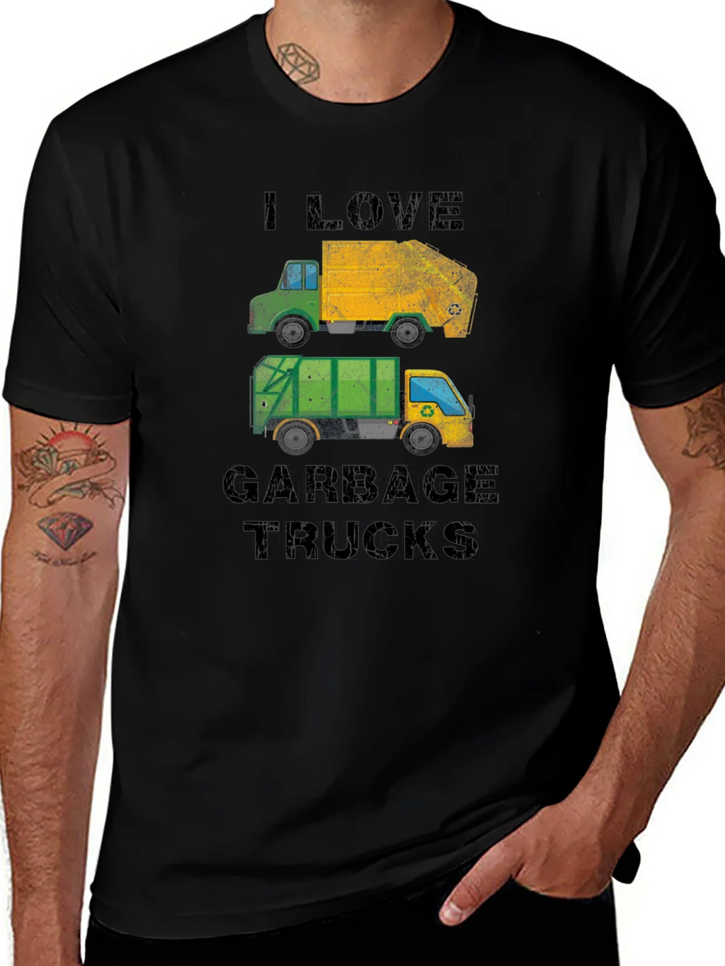 I Love Garbage Trucks Graphic T-Shirt product image 1