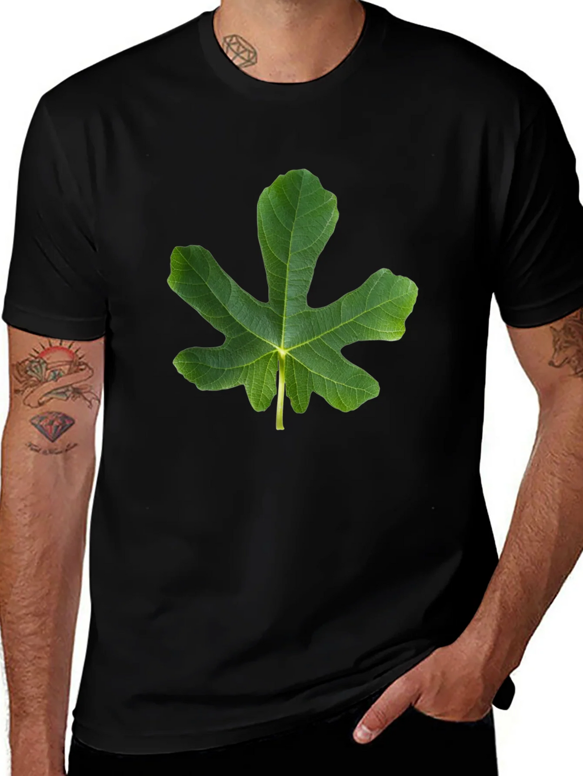 Fig Leaf Graphic Tee - Nature Inspired Design product image 1