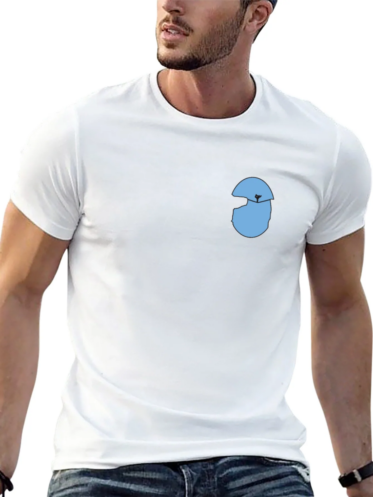 Mens Black T-Shirt with Graphic Design product image 12