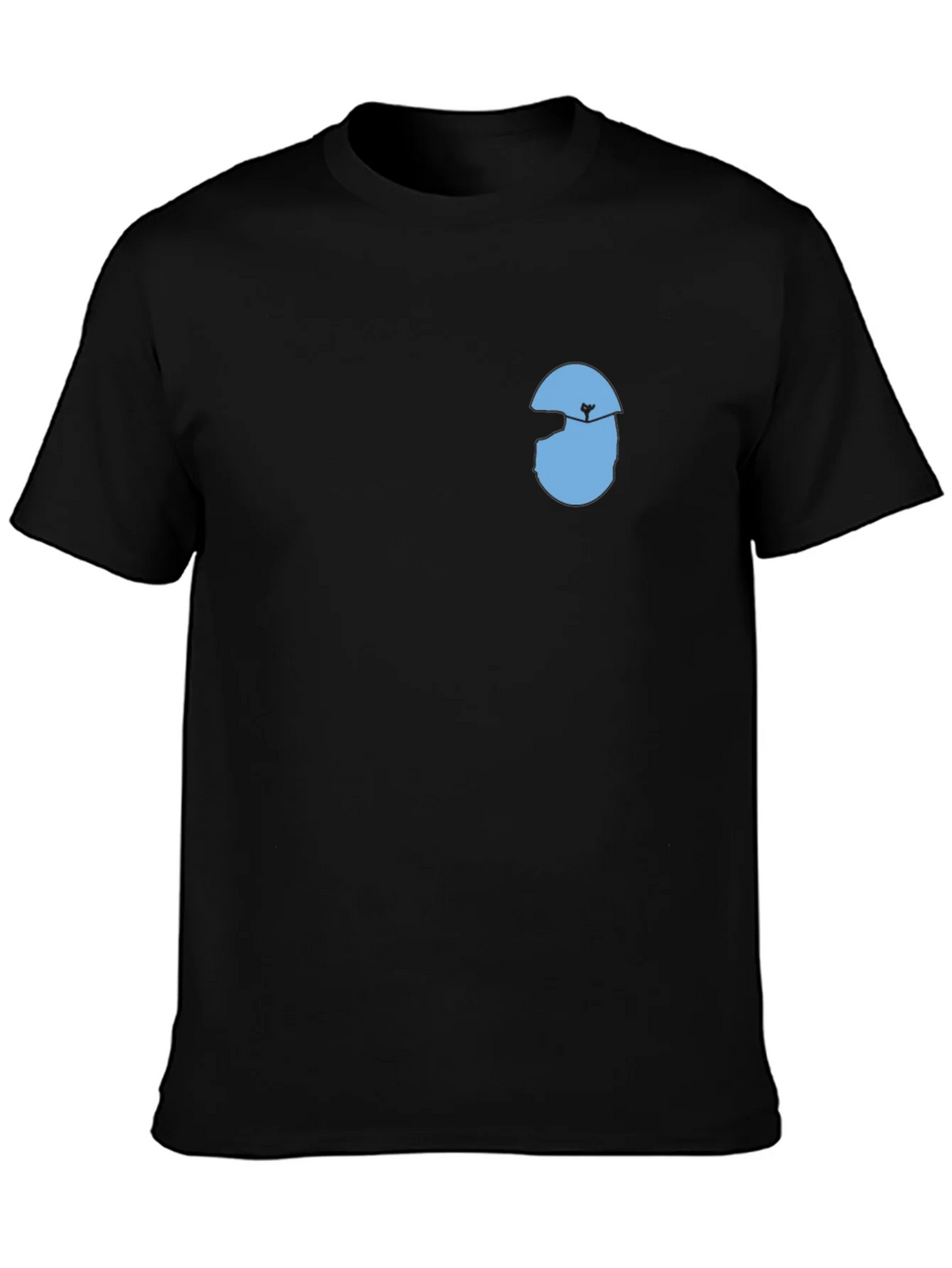 Mens Black T-Shirt with Graphic Design product image 3