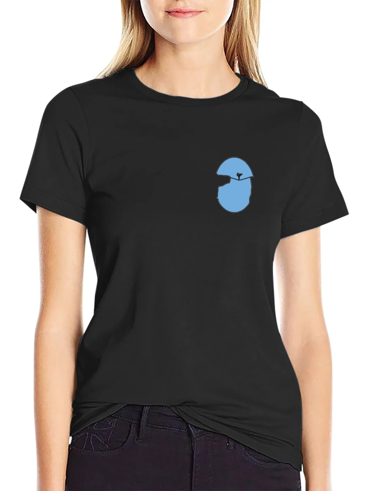 Mens Black T-Shirt with Graphic Design product image 2