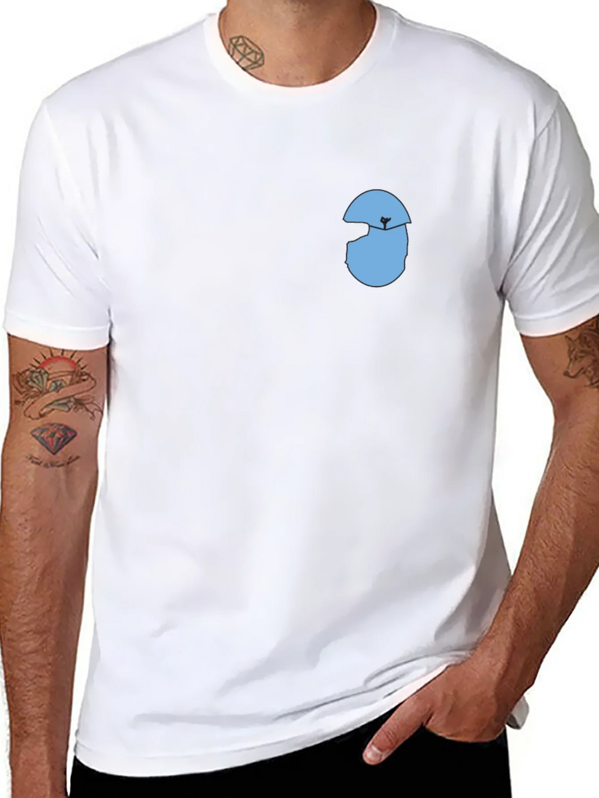 Mens Black T-Shirt with Graphic Design product image 7