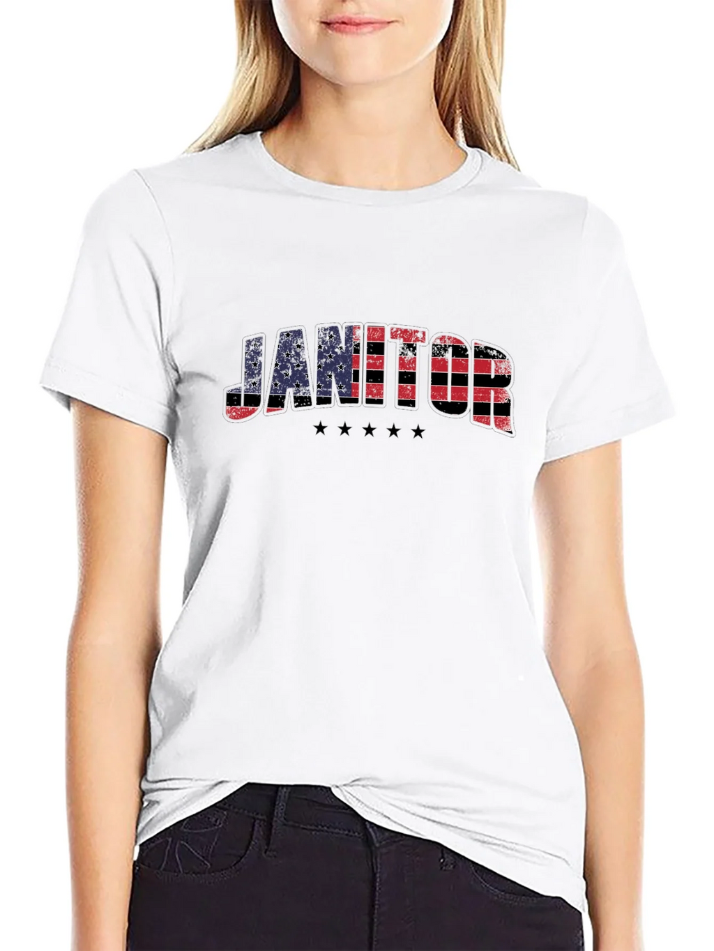 Janitor American Flag Patriotic T-Shirt product image 8