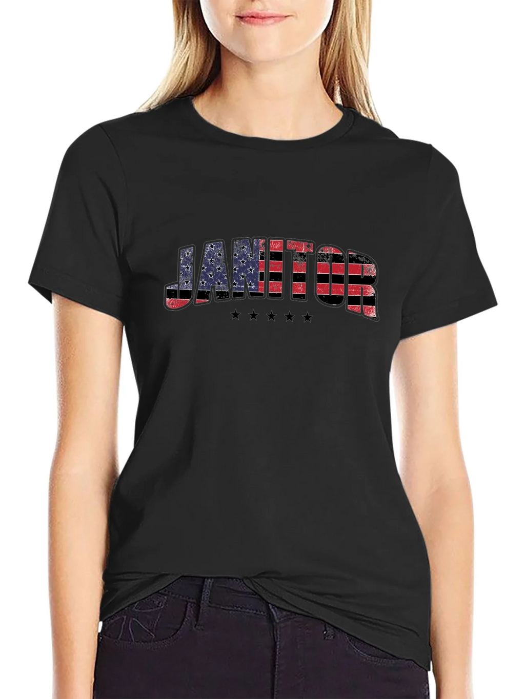 Janitor American Flag Patriotic T-Shirt product image 2