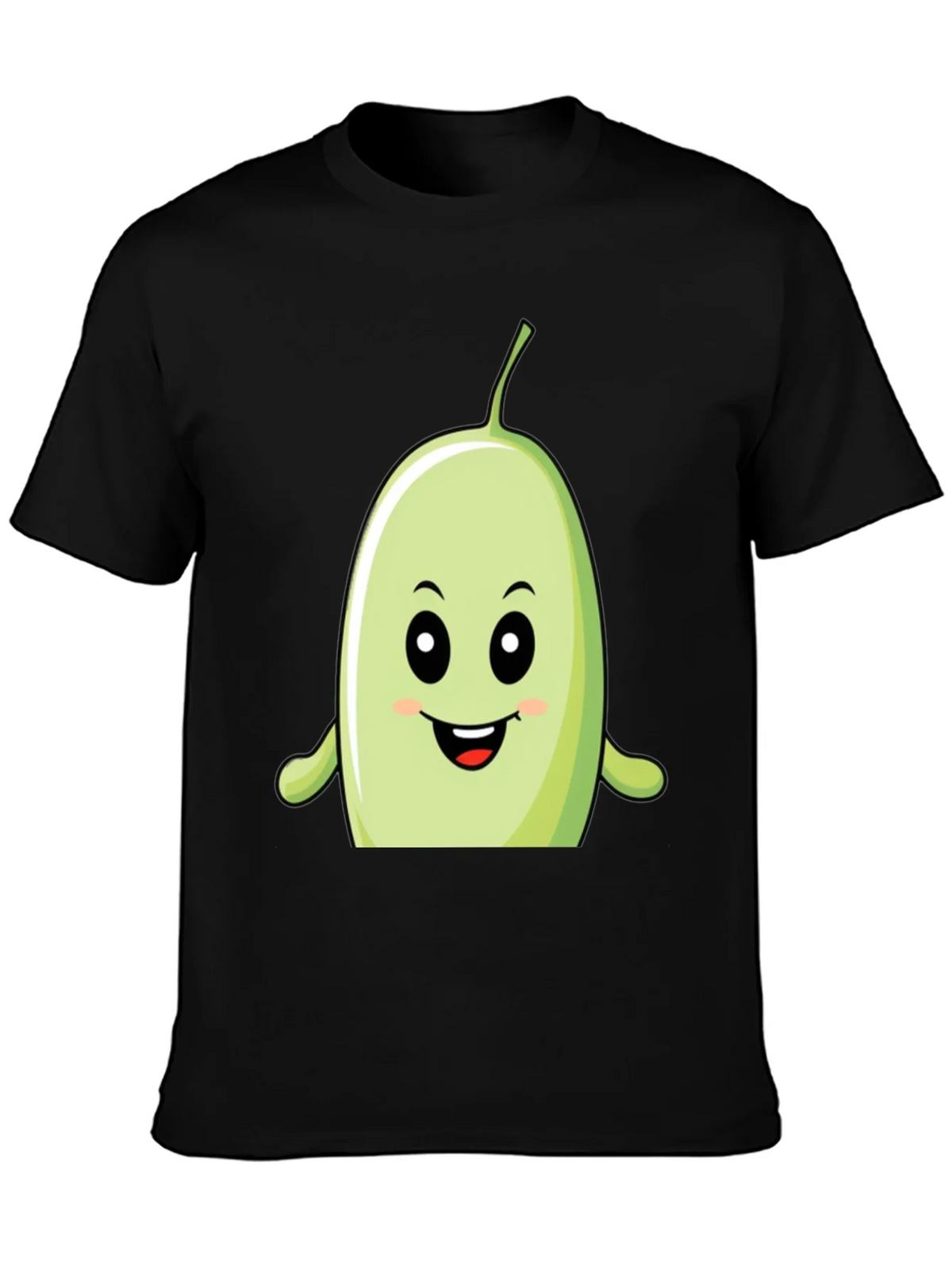 Funny Bean Cartoon Graphic Black T-Shirt product image 3