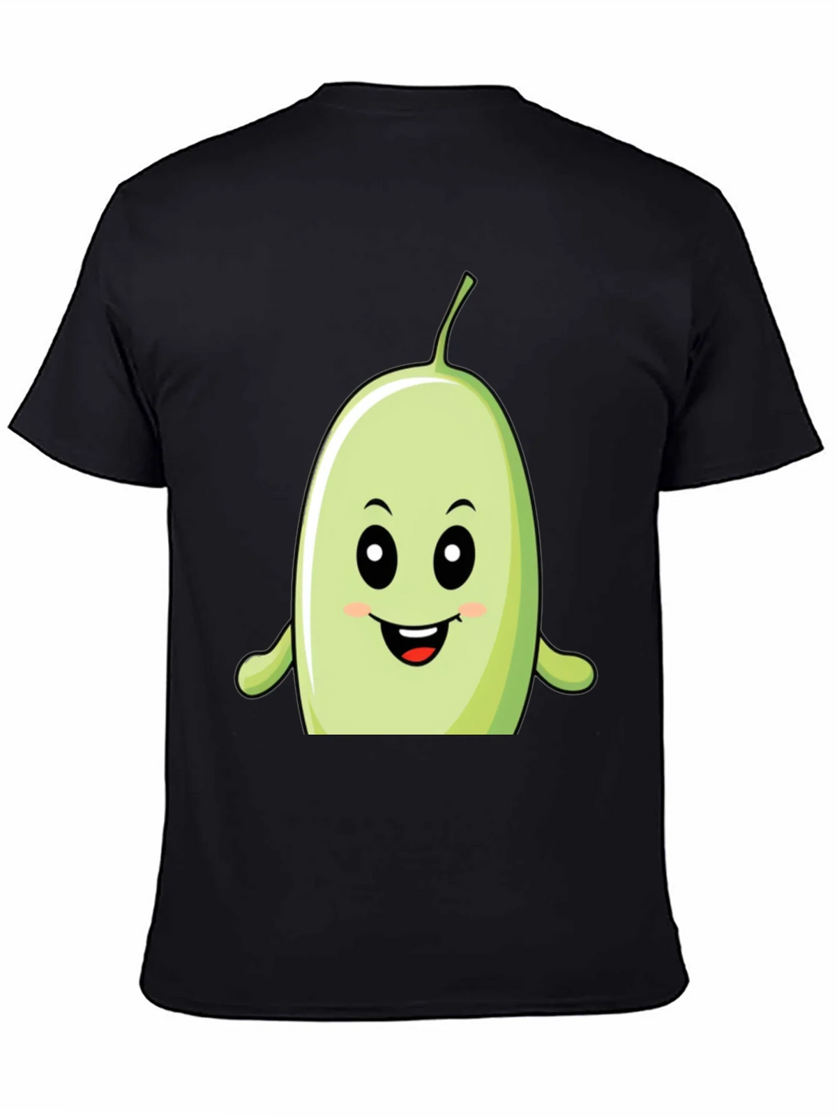 Funny Bean Cartoon Graphic Black T-Shirt product image 4