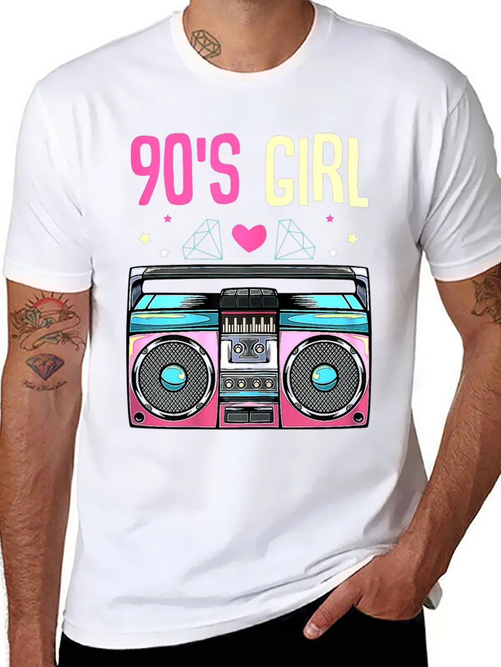 90s Girl Boombox T-Shirt - Retro Style product image 6