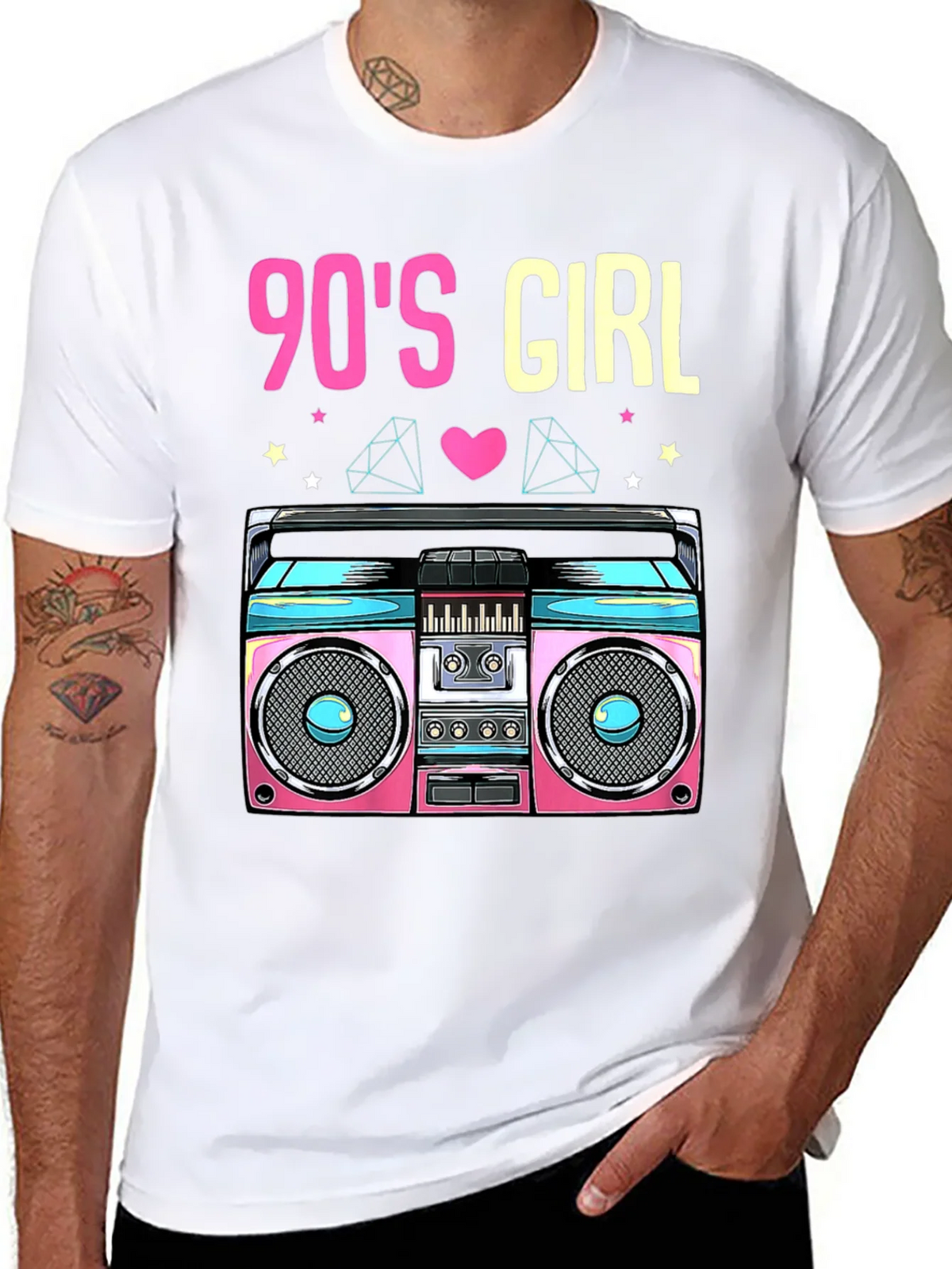 90s Girl Boombox T-Shirt - Retro Style product image 6