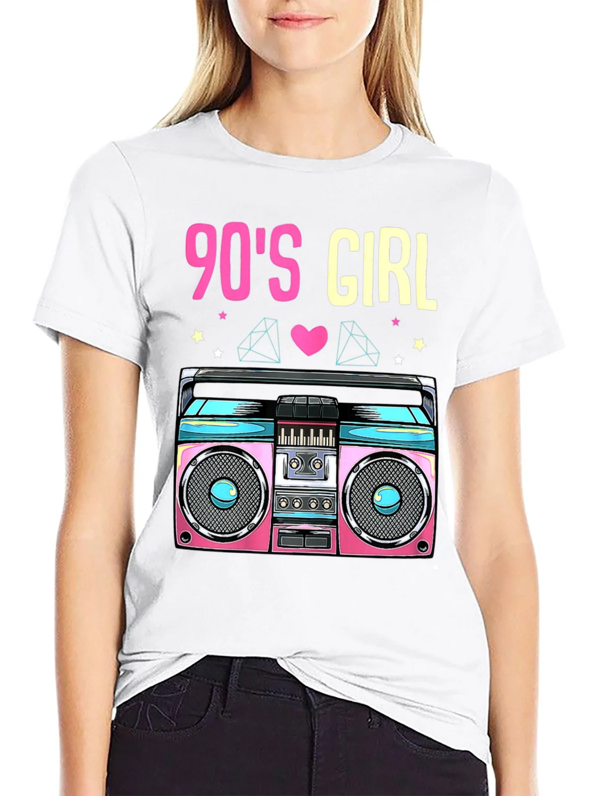 90s Girl Boombox T-Shirt - Retro Style product image 7