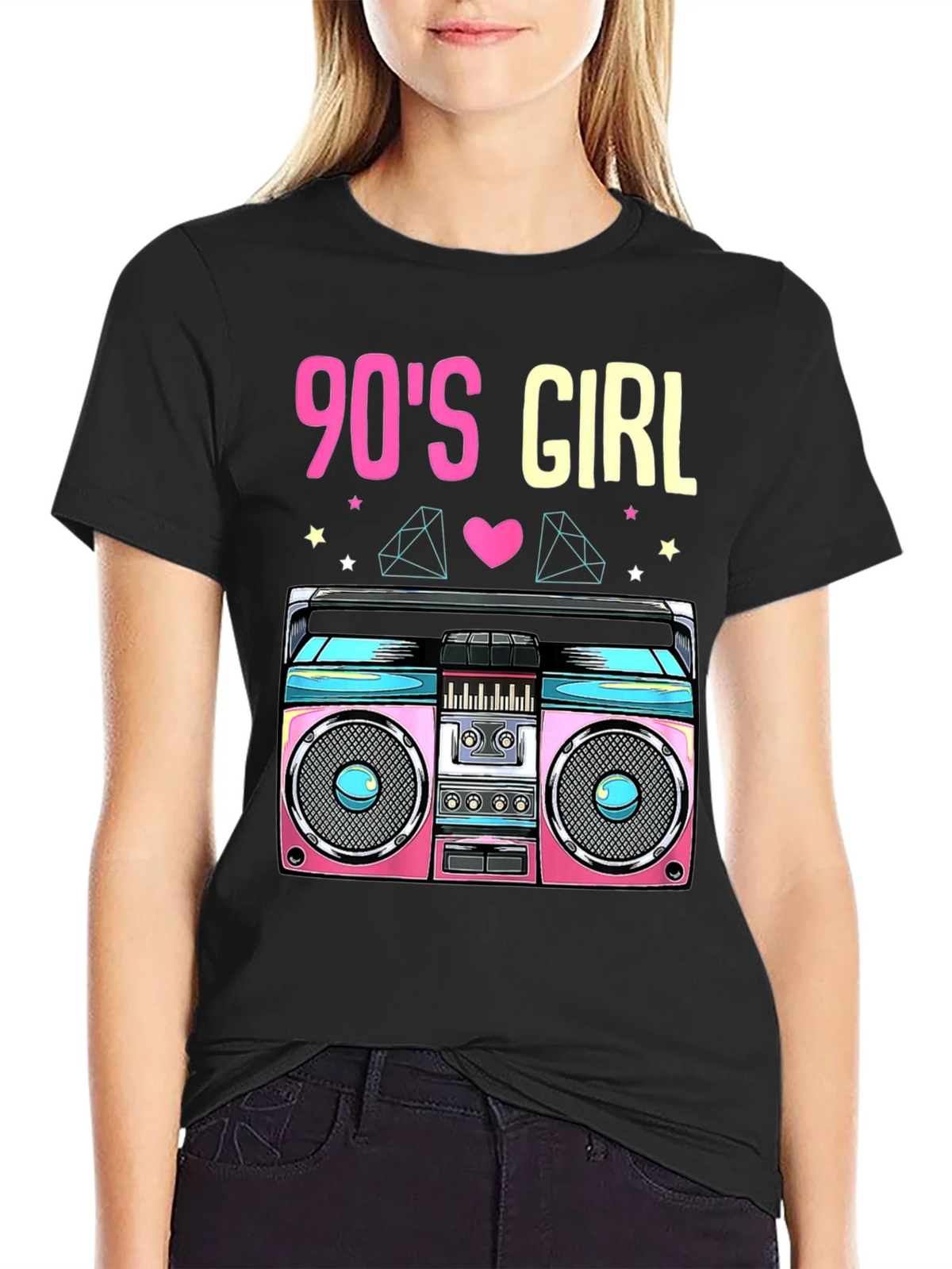 90s Girl Boombox T-Shirt - Retro Style product image 2