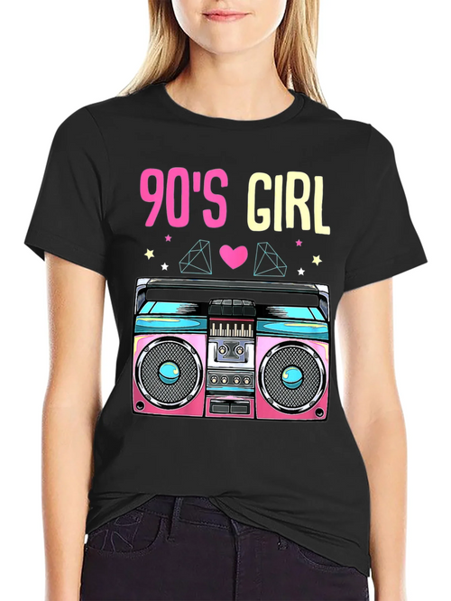 90s Girl Boombox T-Shirt - Retro Style product image 2