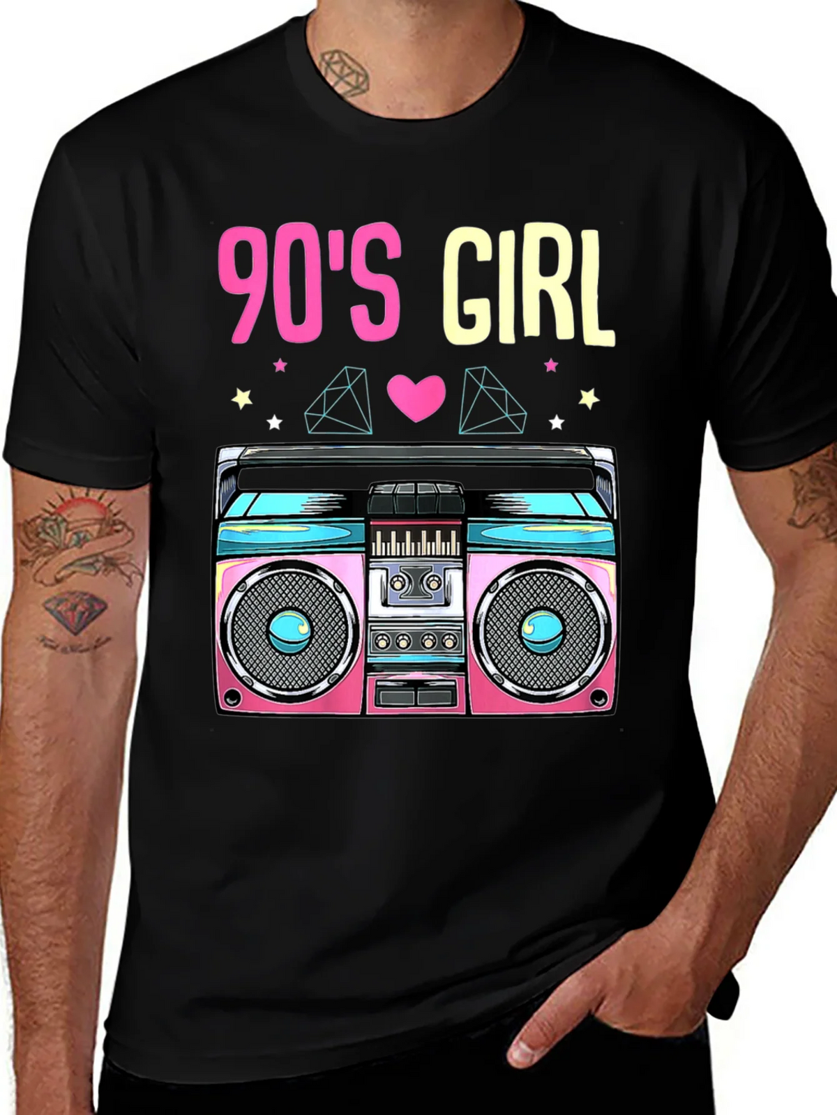 90s Girl Boombox T-Shirt - Retro Style product image 1