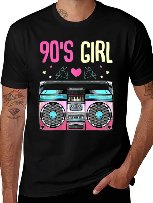 90s Girl Boombox T-Shirt - Retro Style product image 1