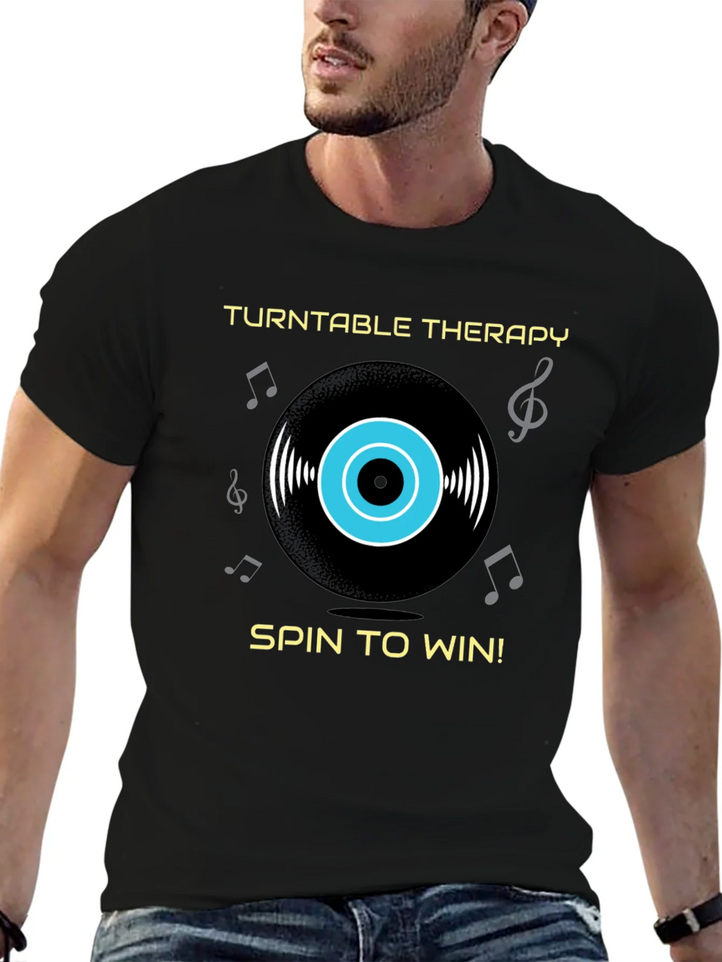 Turntable Therapy Graphic T-Shirt product image 4