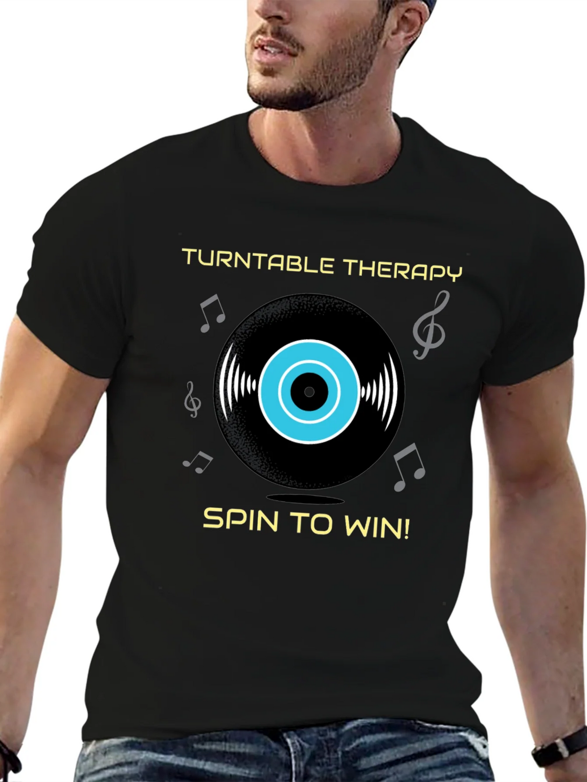 Turntable Therapy Graphic T-Shirt product image 4