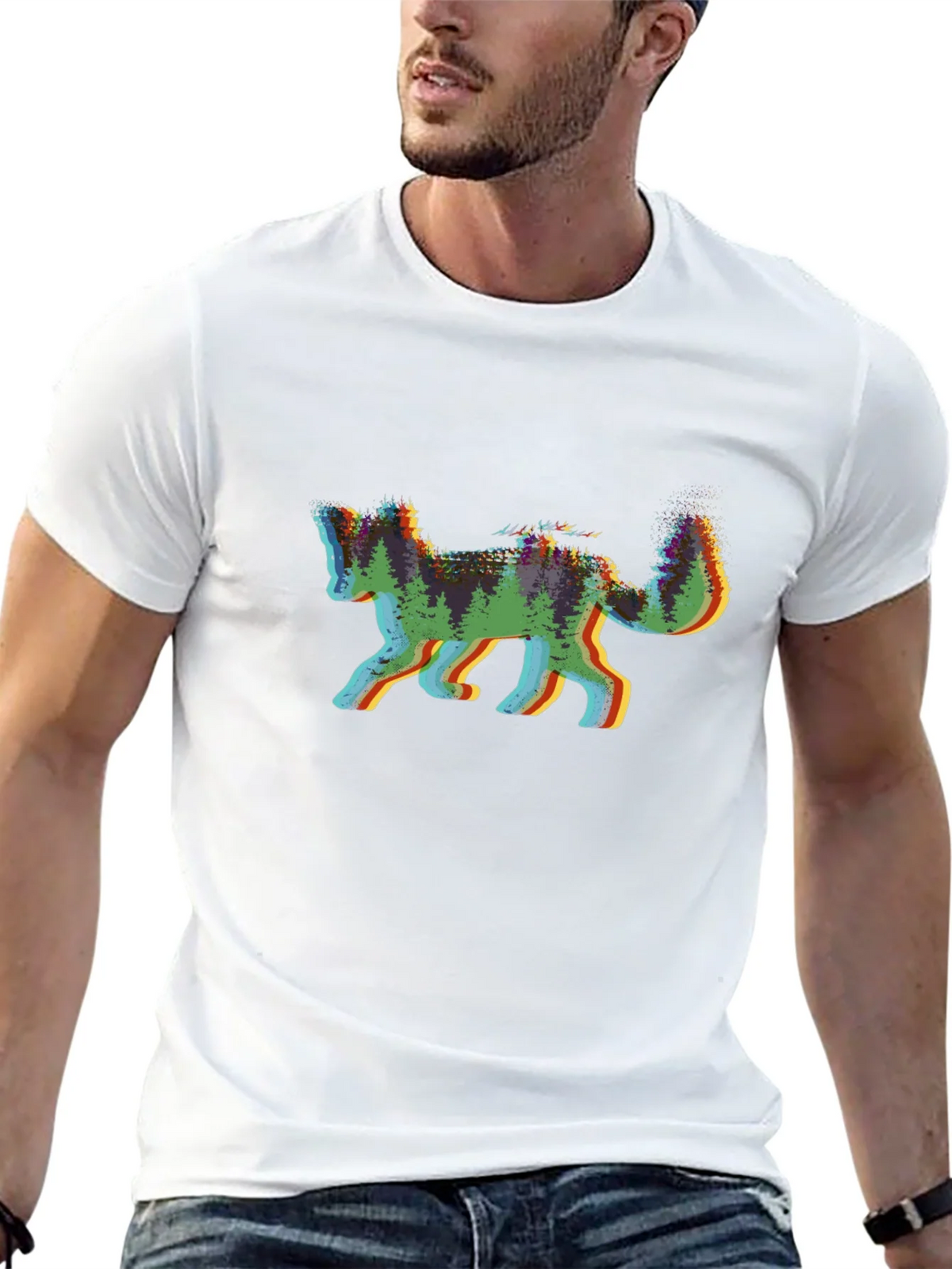 Nature Fox Graphic Tee - Black Cotton Shirt product image 12