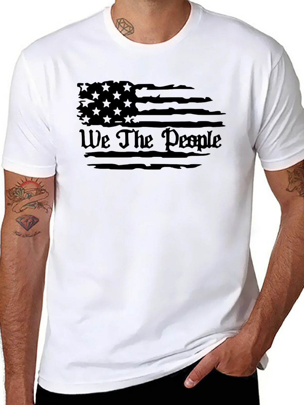 We The People Flag T-Shirt - Patriotic Graphic Tee product image 6