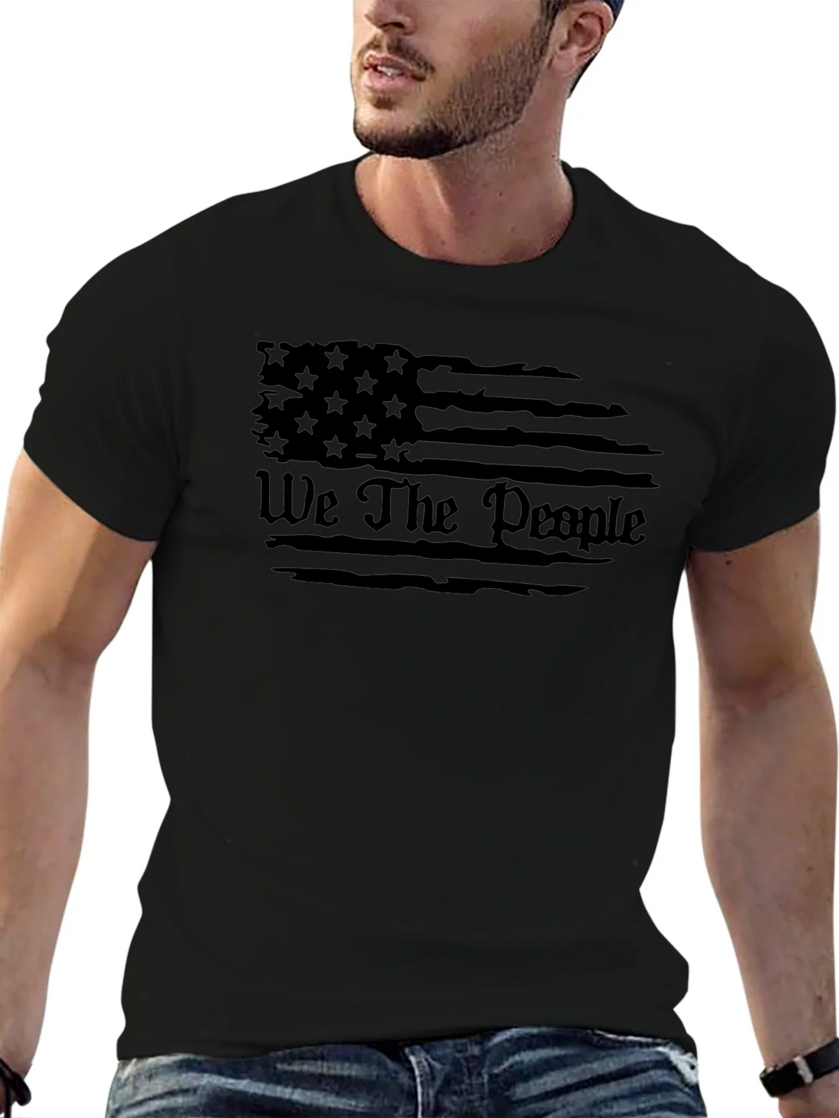 We The People Flag T-Shirt - Patriotic Graphic Tee product image 5