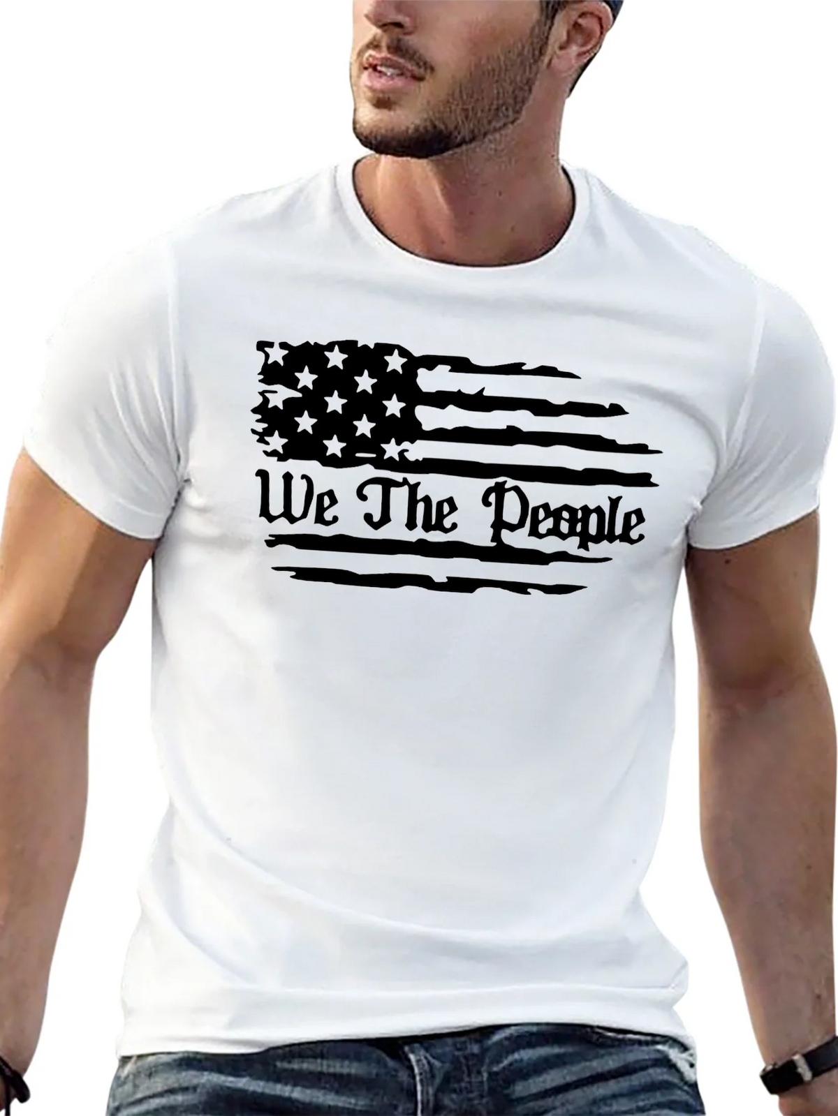 We The People Flag T-Shirt - Patriotic Graphic Tee product image 10
