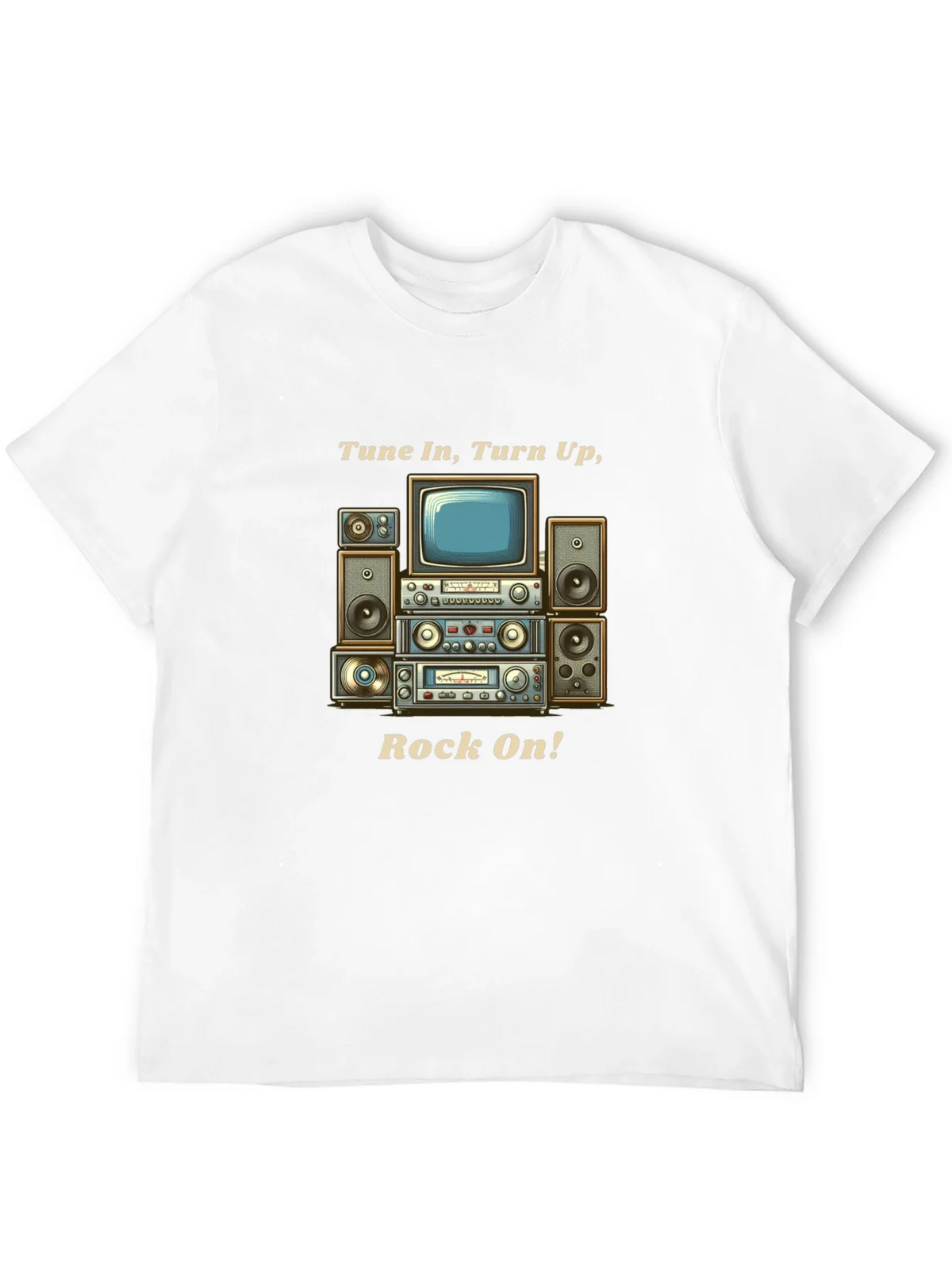 Tune In Turn Up Rock On! Graphic T-Shirt product image 10