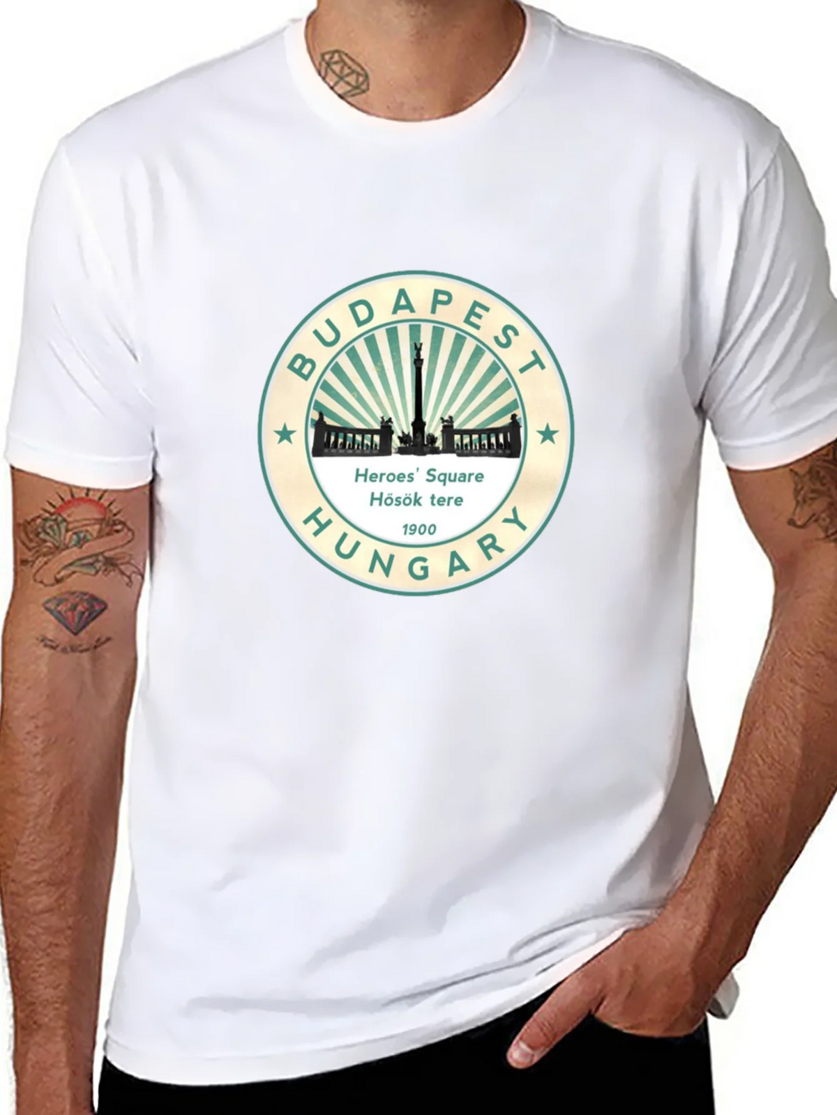 Budapest Heroes Square Hungary Graphic T-Shirt product image 7