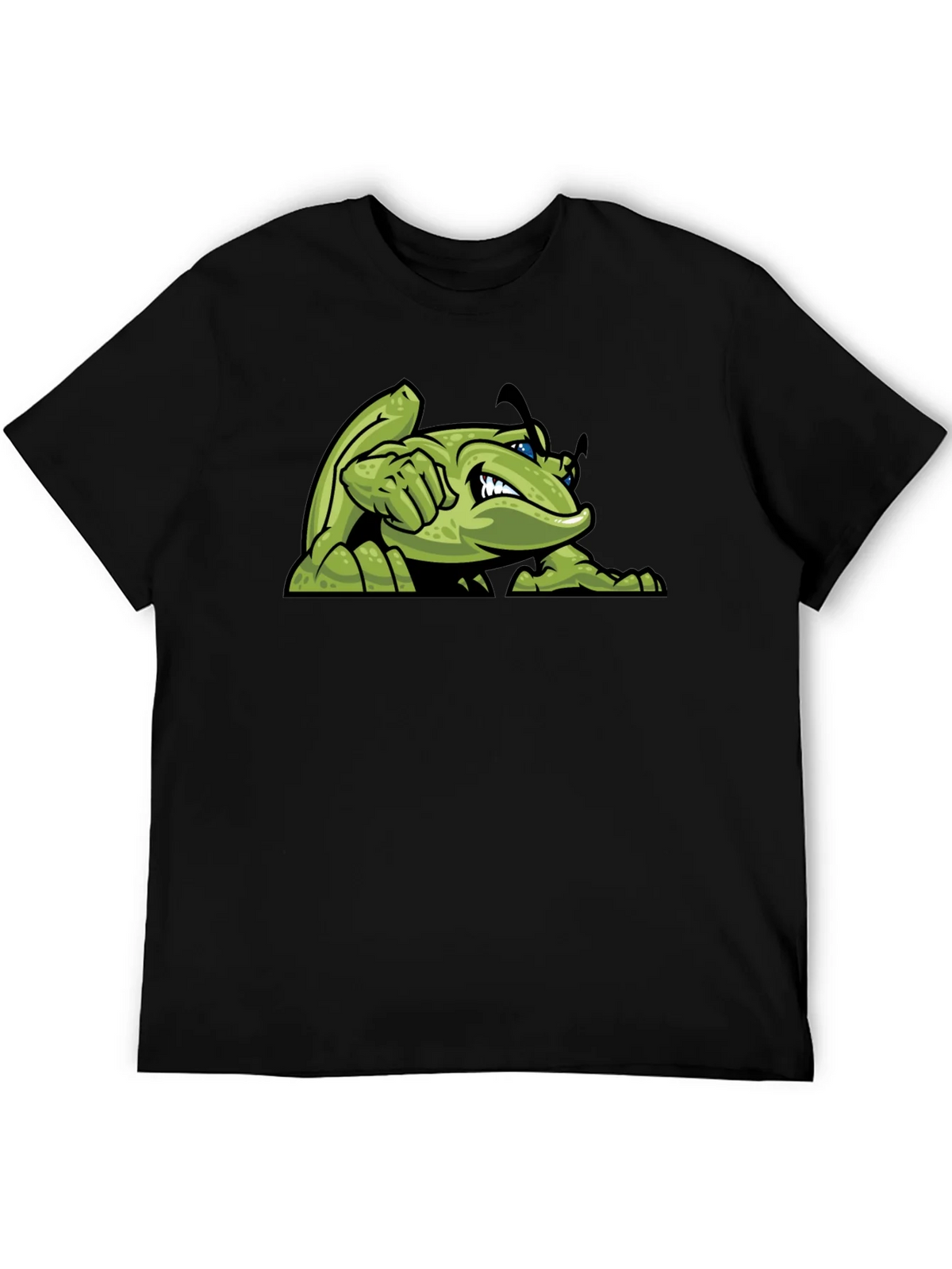 Green Angry Bug Graphic Tee - Mens Black T-Shirt product image 5