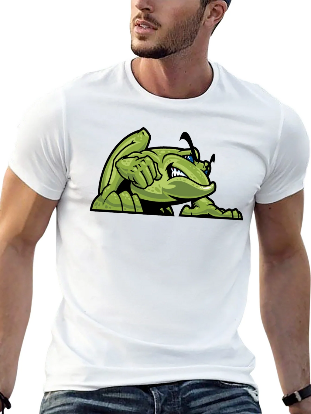 Green Angry Bug Graphic Tee - Mens Black T-Shirt product image 11