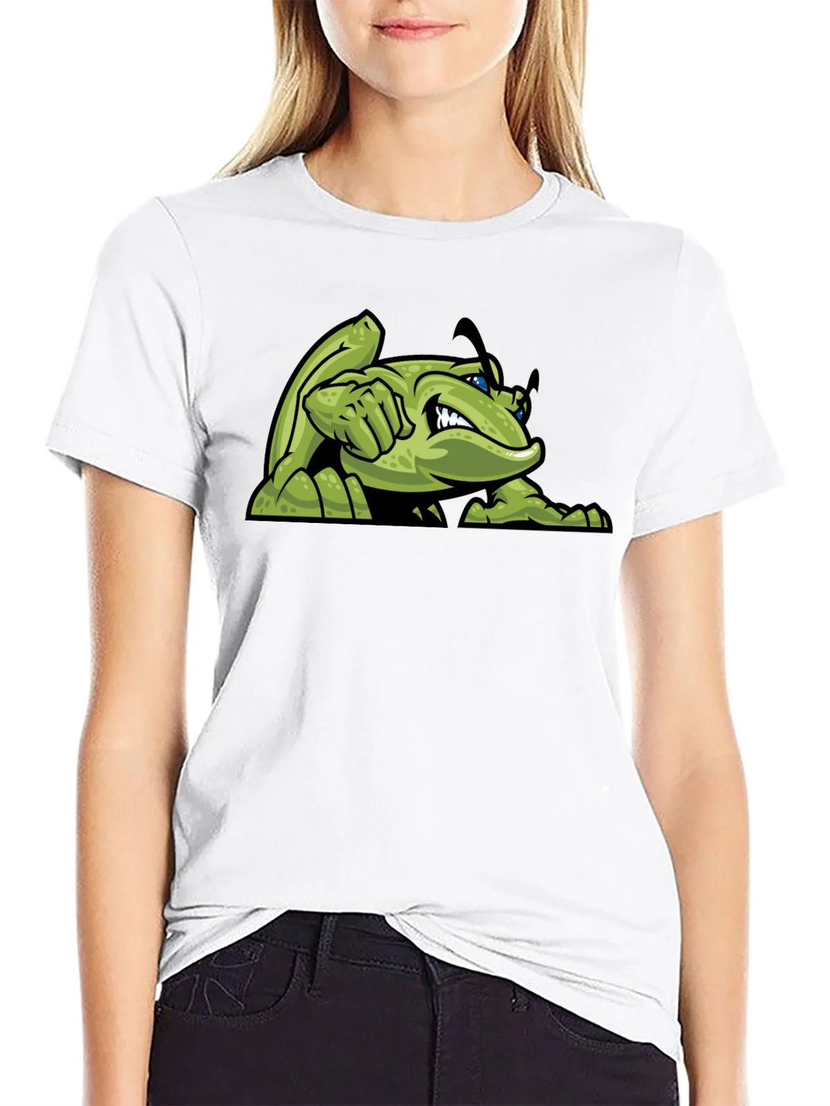 Green Angry Bug Graphic Tee - Mens Black T-Shirt product image 8
