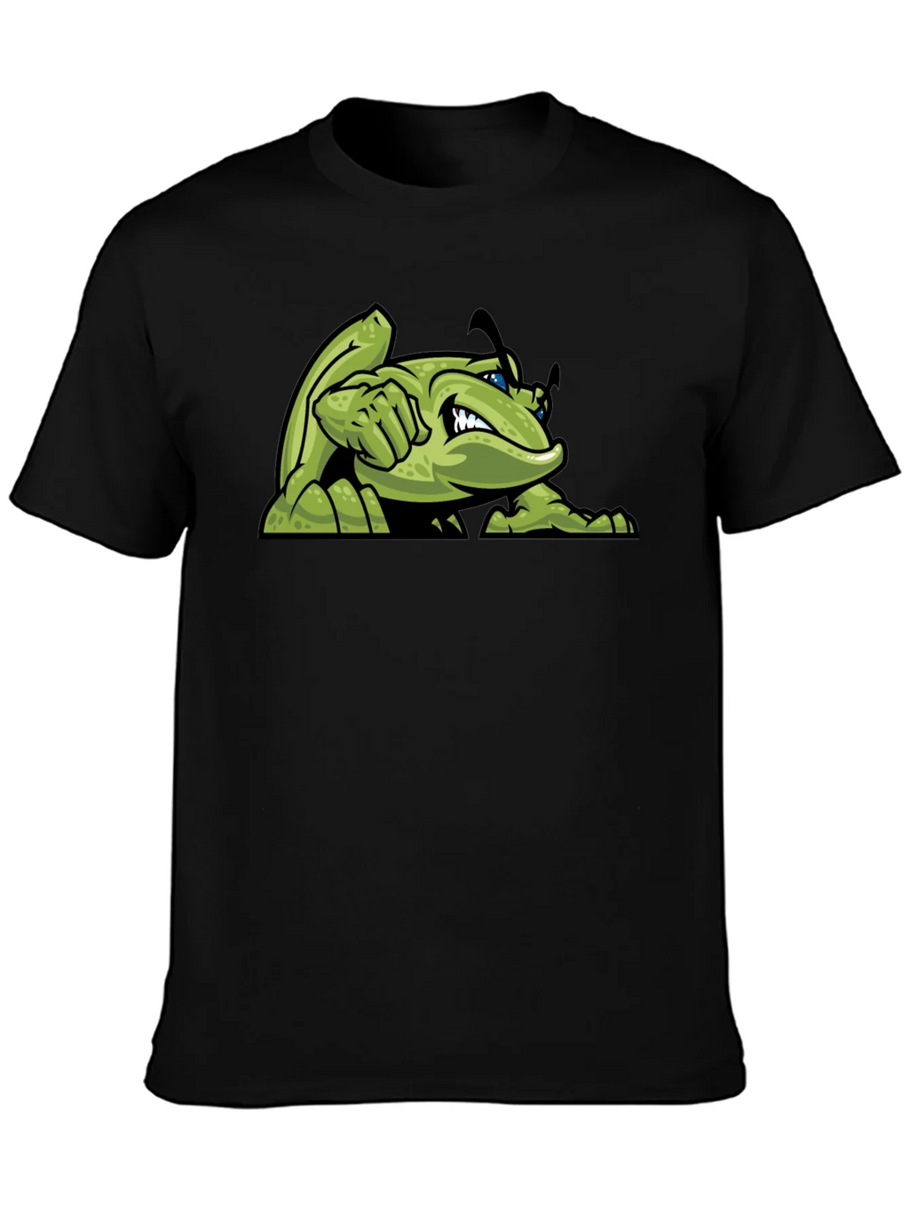 Green Angry Bug Graphic Tee - Mens Black T-Shirt product image 3