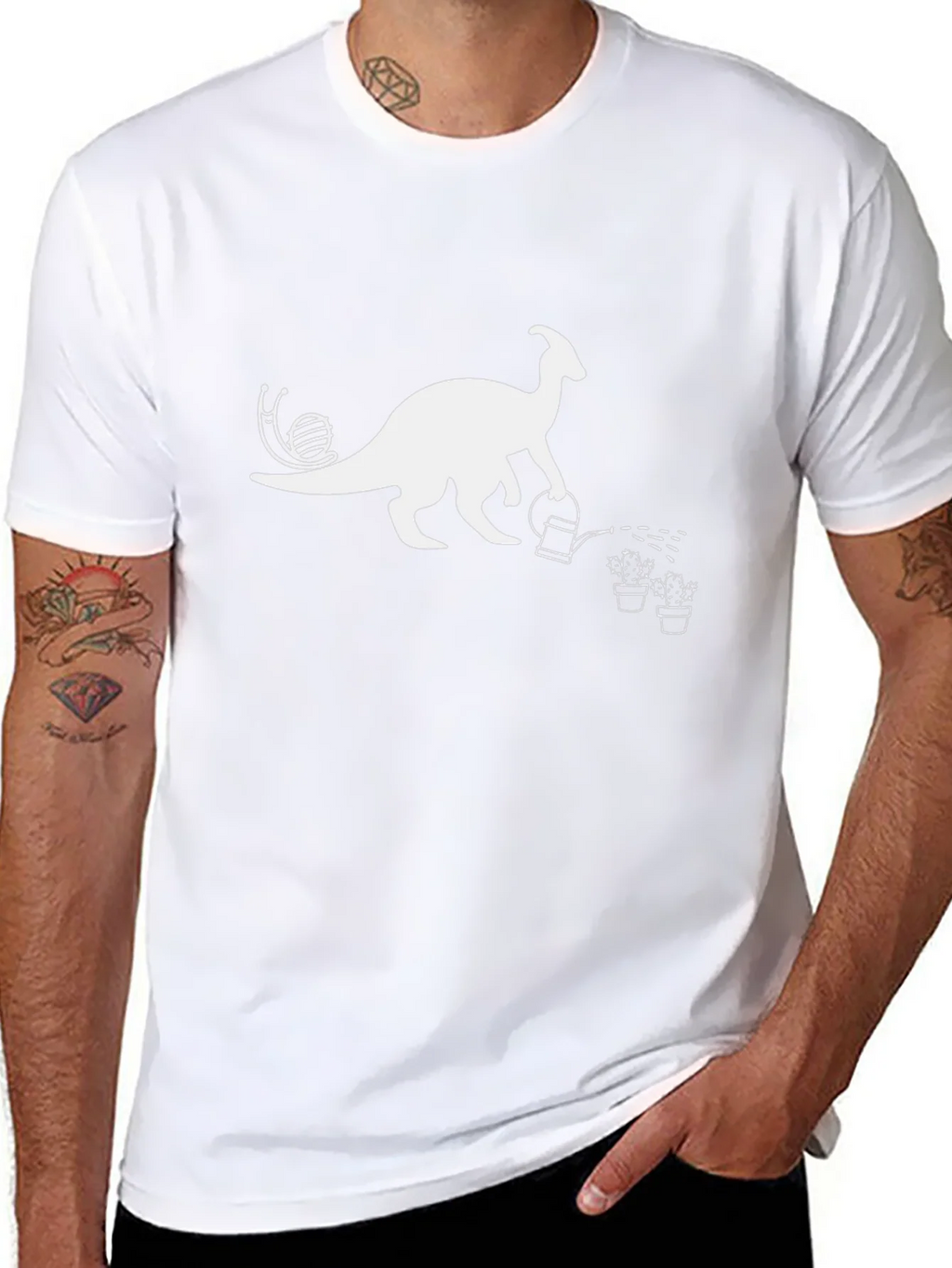 Dino Gardener Black T-Shirt product image 5