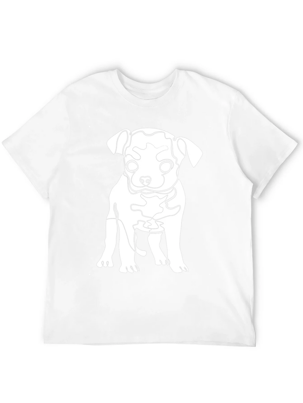Dog Line Art Graphic Tee - Black Cotton Blend product image 9