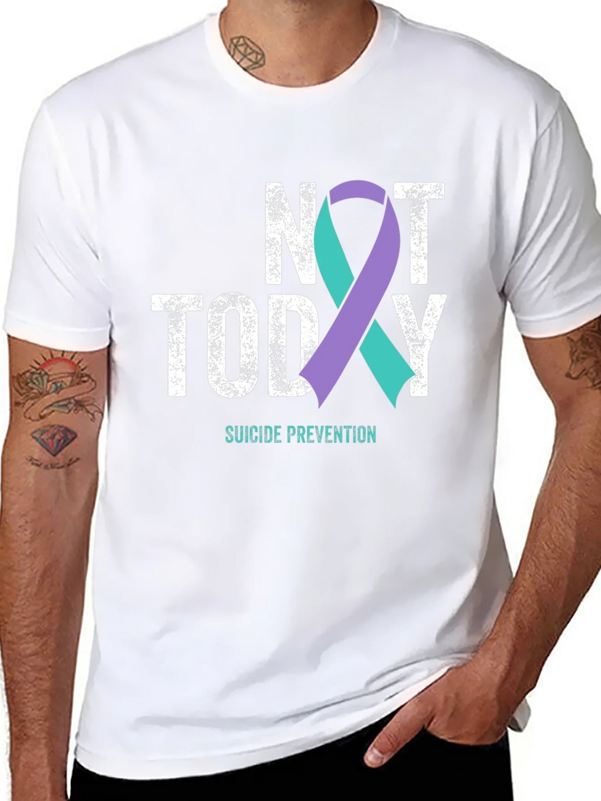 Not Today Suicide Prevention Awareness T-Shirt product image 7