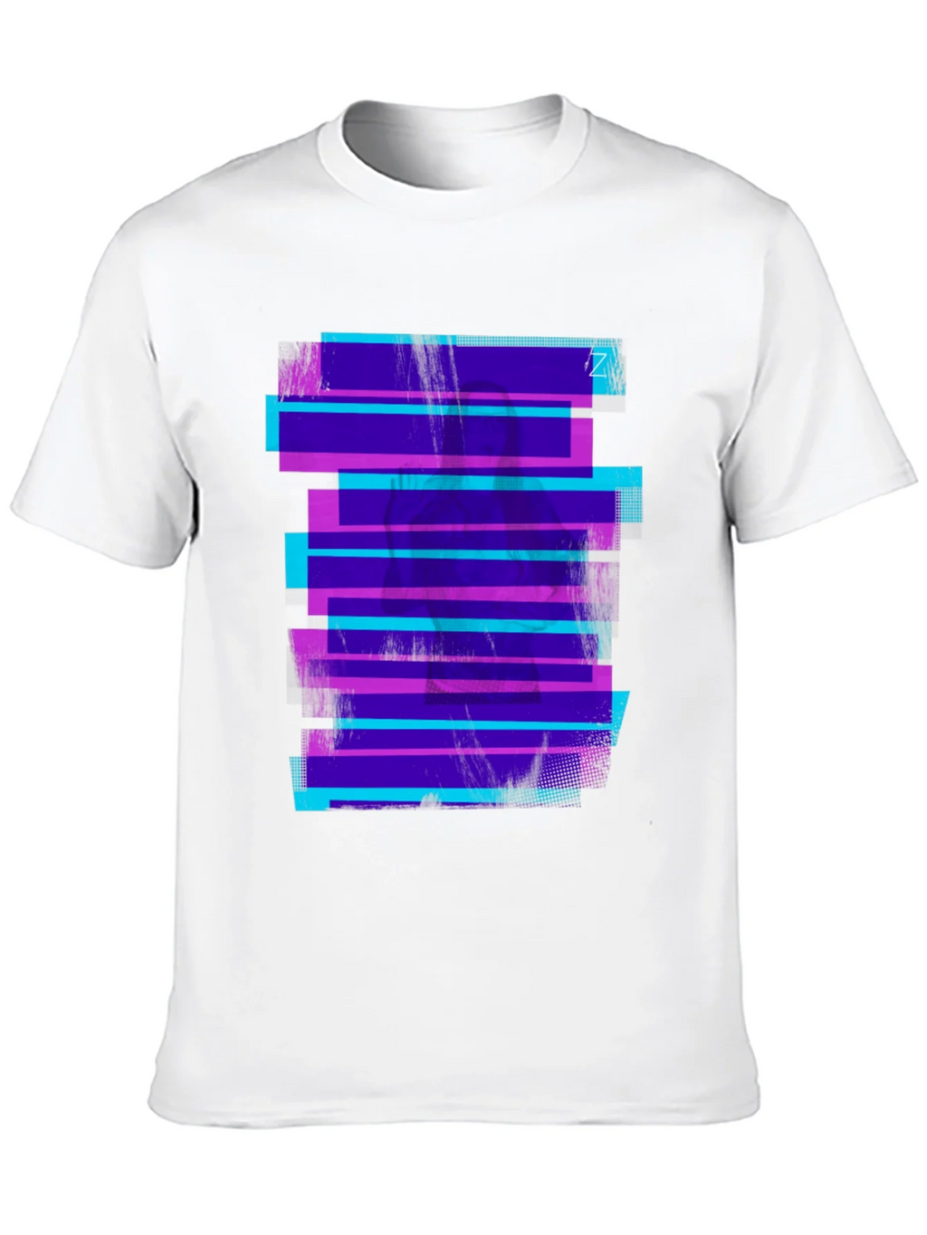 Retro Glitch Tee - Black Graphic Print T-Shirt product image 9