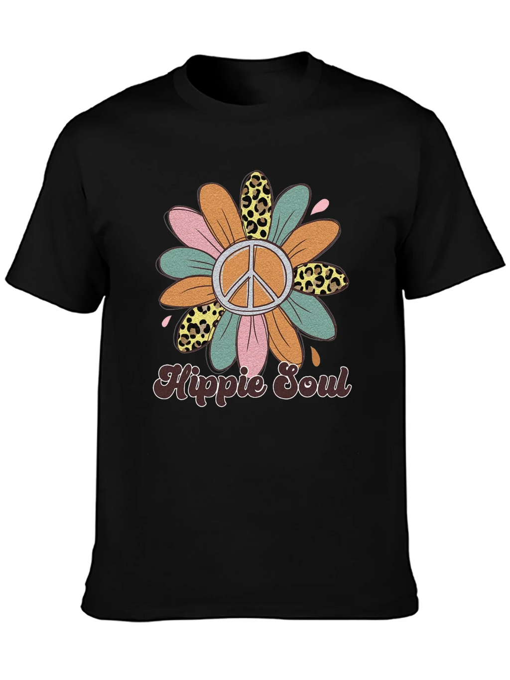 Hippie Soul Graphic Tee - Retro Flower Power Shirt product image 3