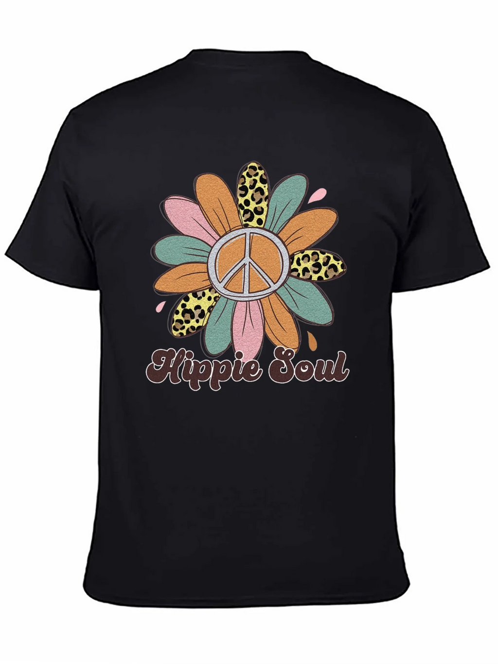 Hippie Soul Graphic Tee - Retro Flower Power Shirt product image 4